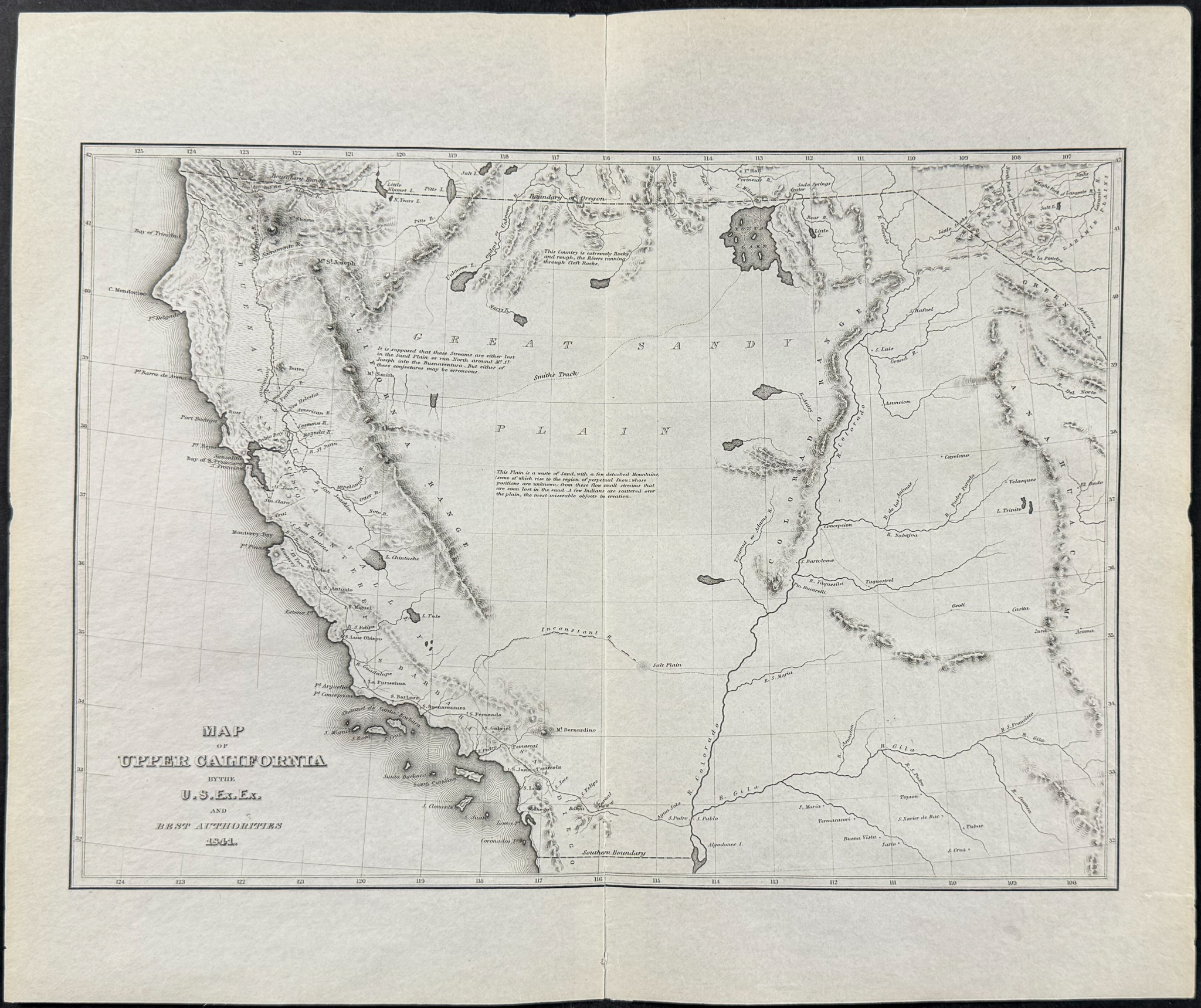 Wilkes - Map of Upper California, 1841