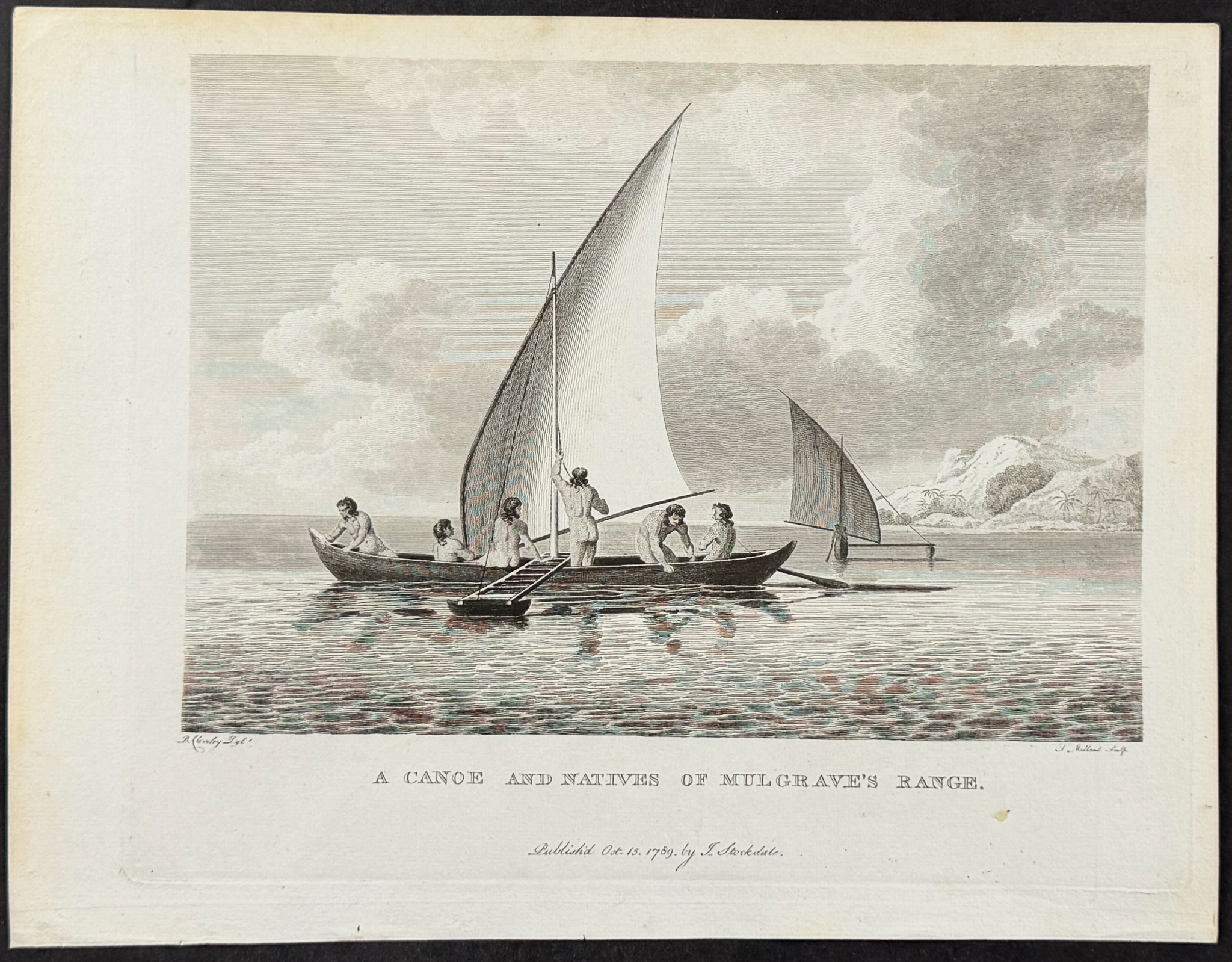 Philip, Australia - The Canoe and Native of Mulgrave's Range