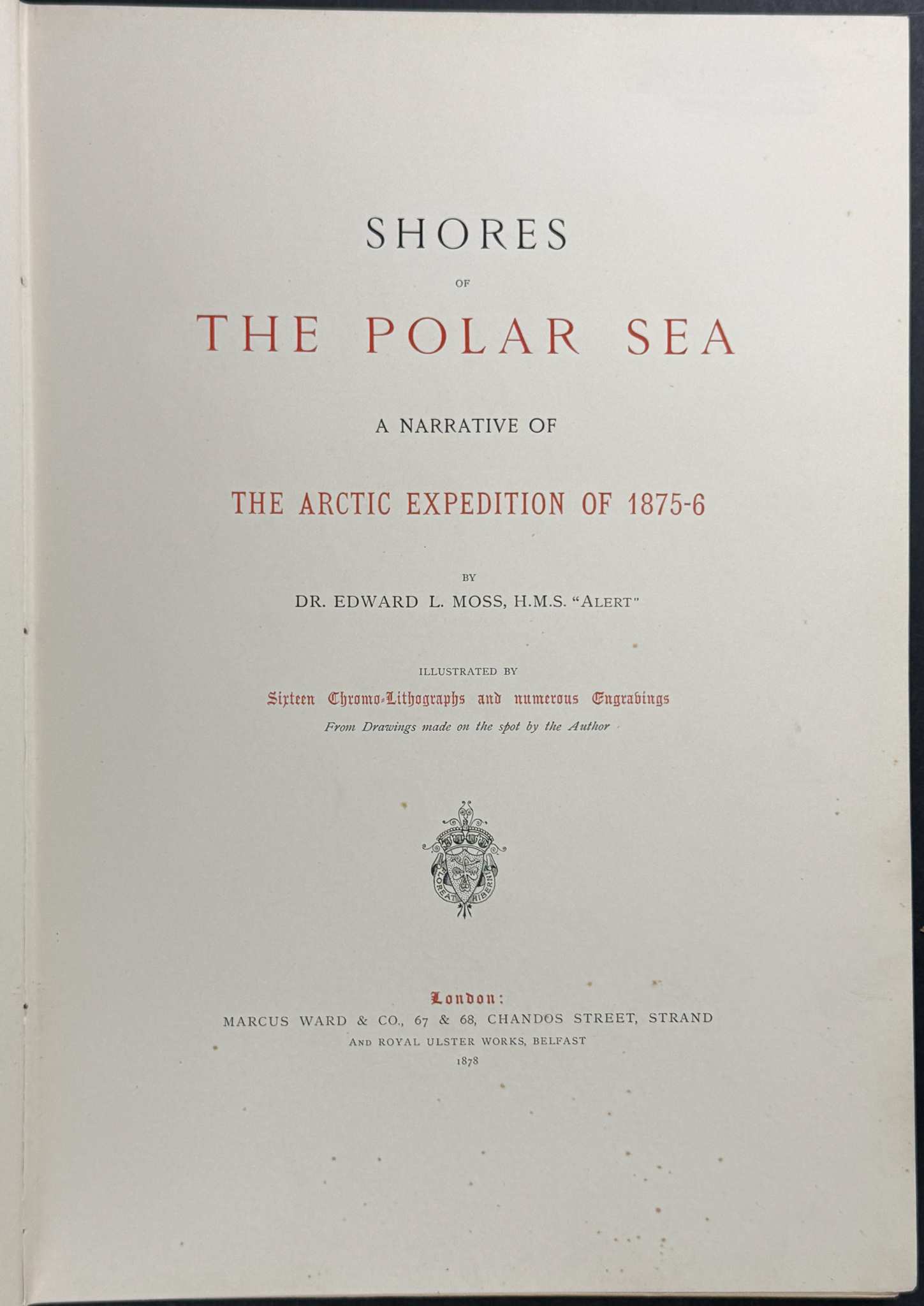 Moss's Shores of the Polar Sea - Volume with Map & 16 Mounted Plates