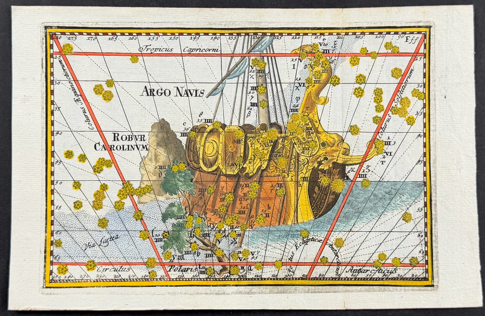 Thomas - Constellation or Celestial Chart of Argo Navis & Robur Carolinum