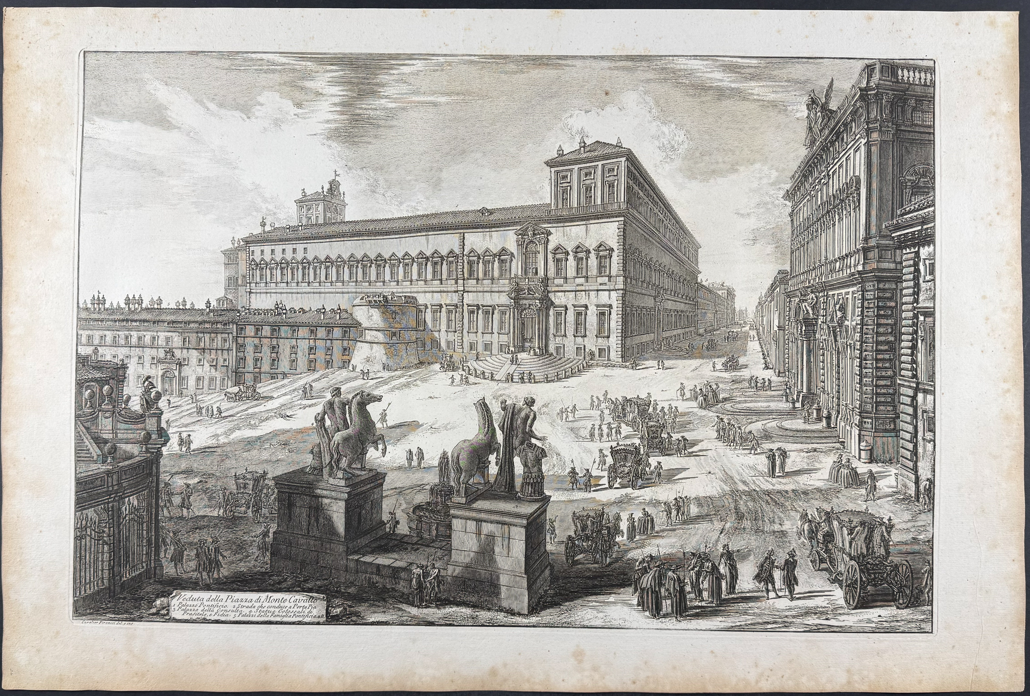 Piranesi, Folio - View of Piazza di Monte Cavallo [Veduta della Piazza di Monte Cavallo]