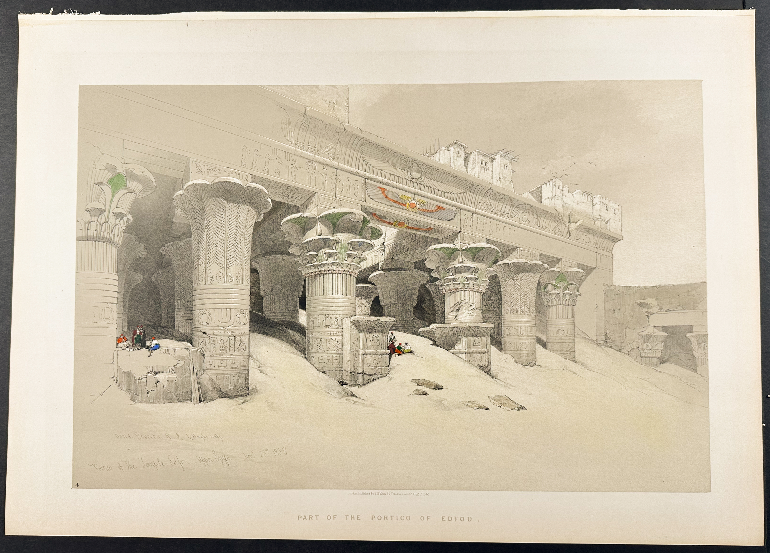 David Roberts - Portico of the Temple of Edfou, Upper Egypt