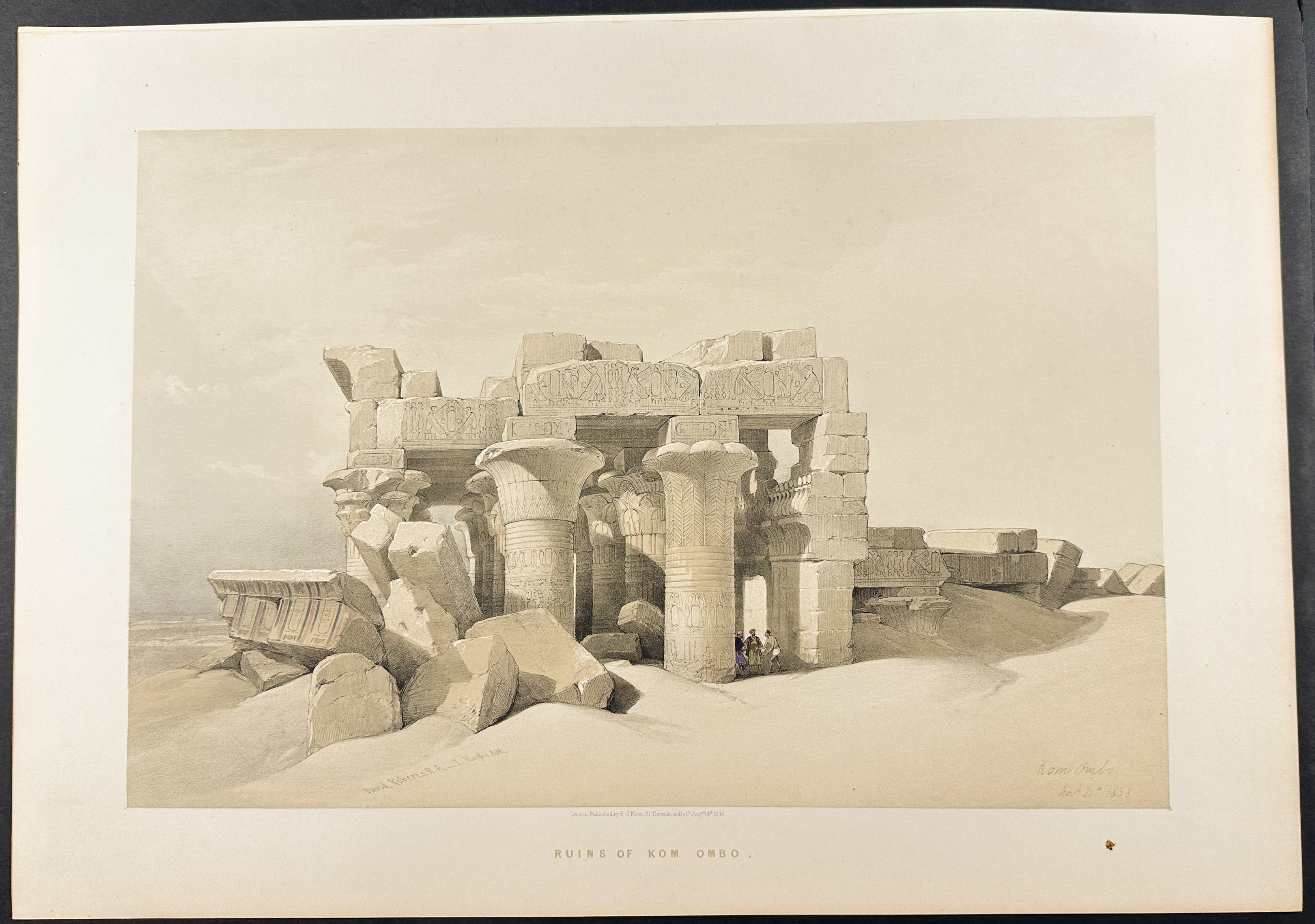 David Roberts - Pair of Lithographs of the Ruins of Kom-Ombo