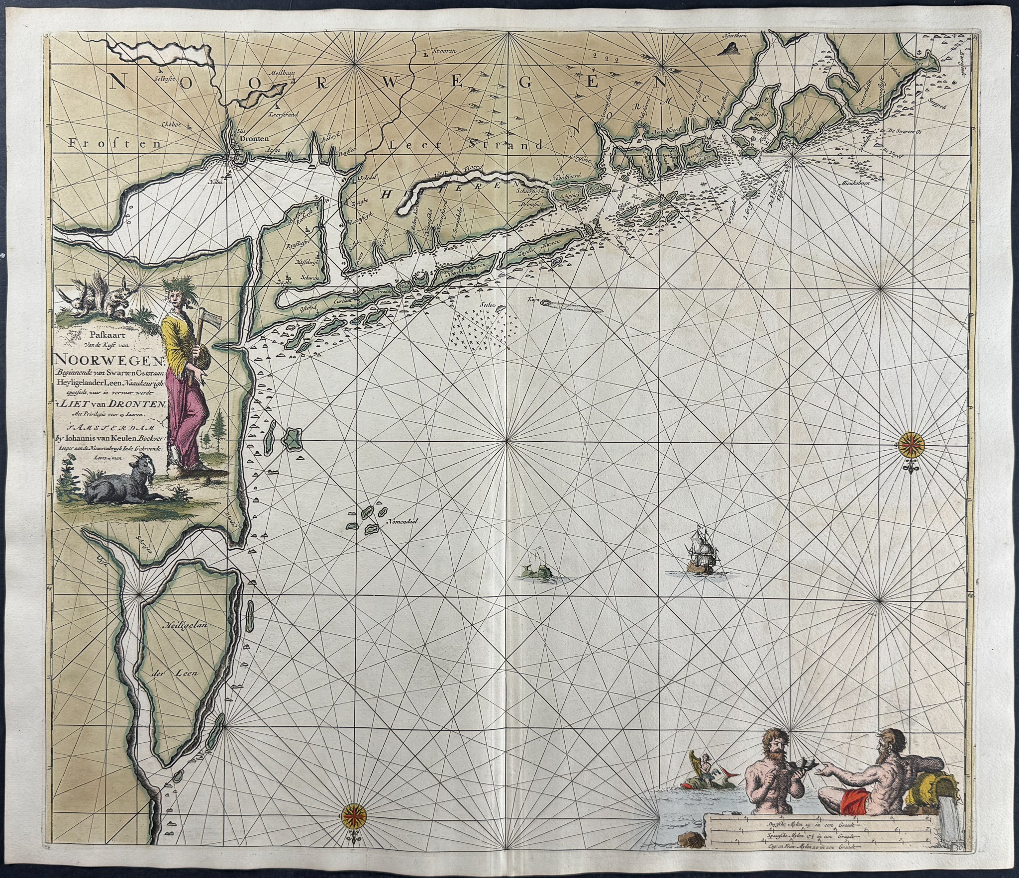 Van Keulen, Rare - Map of the Coast of Norway