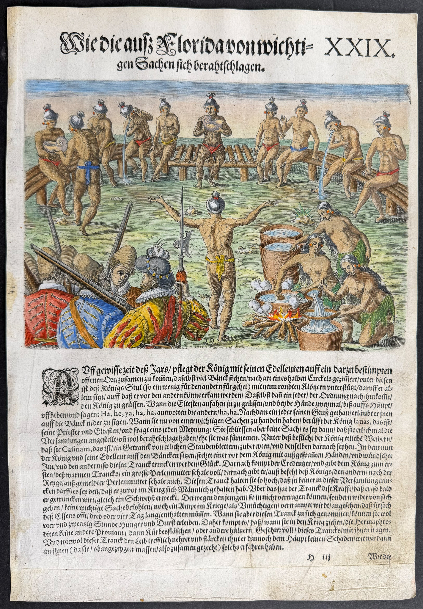 De Bry - Florida - Proceedings of the Floridians in deliberating on important affairs