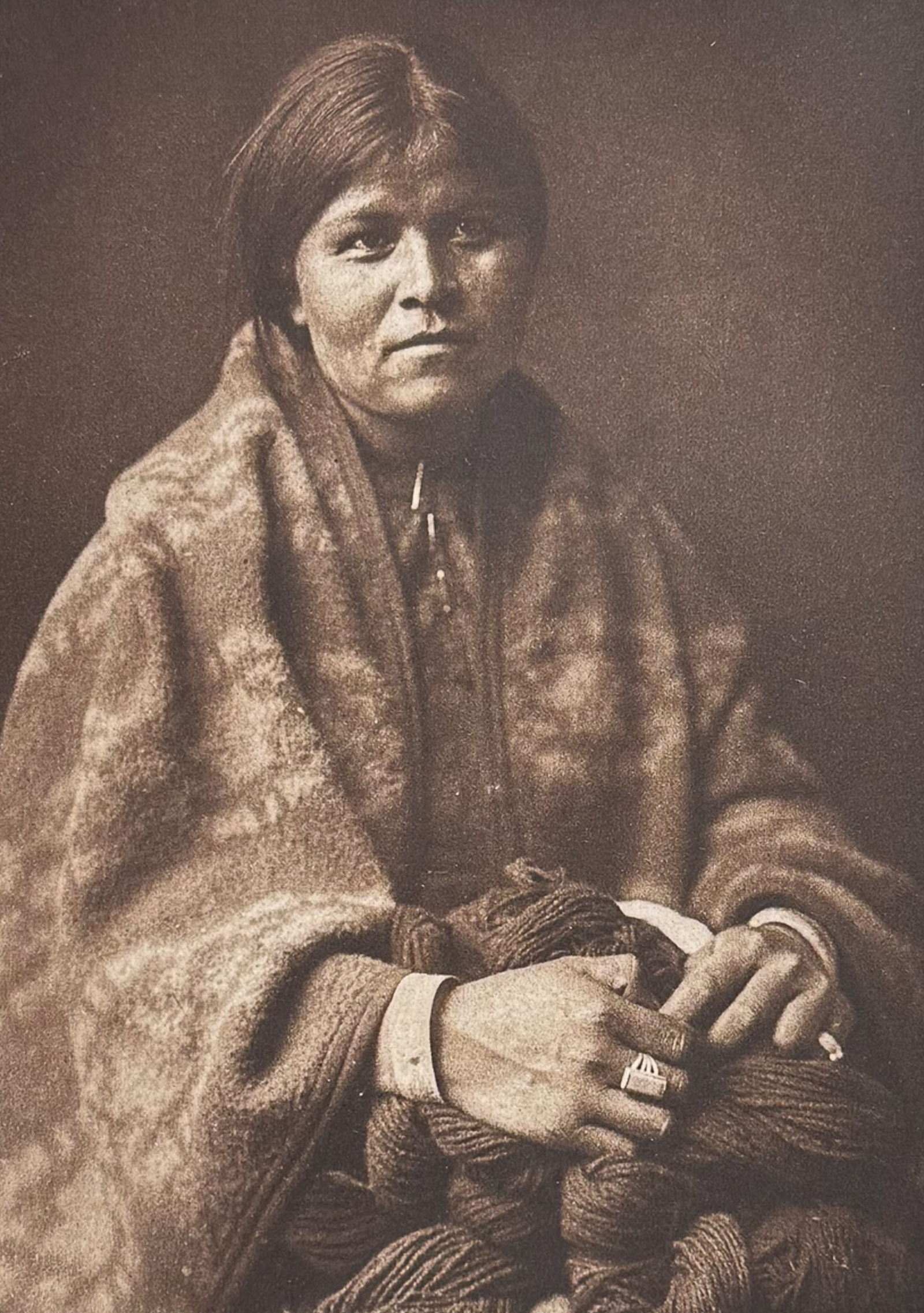 Edward Curtis - The Blanket Maker - Navaho