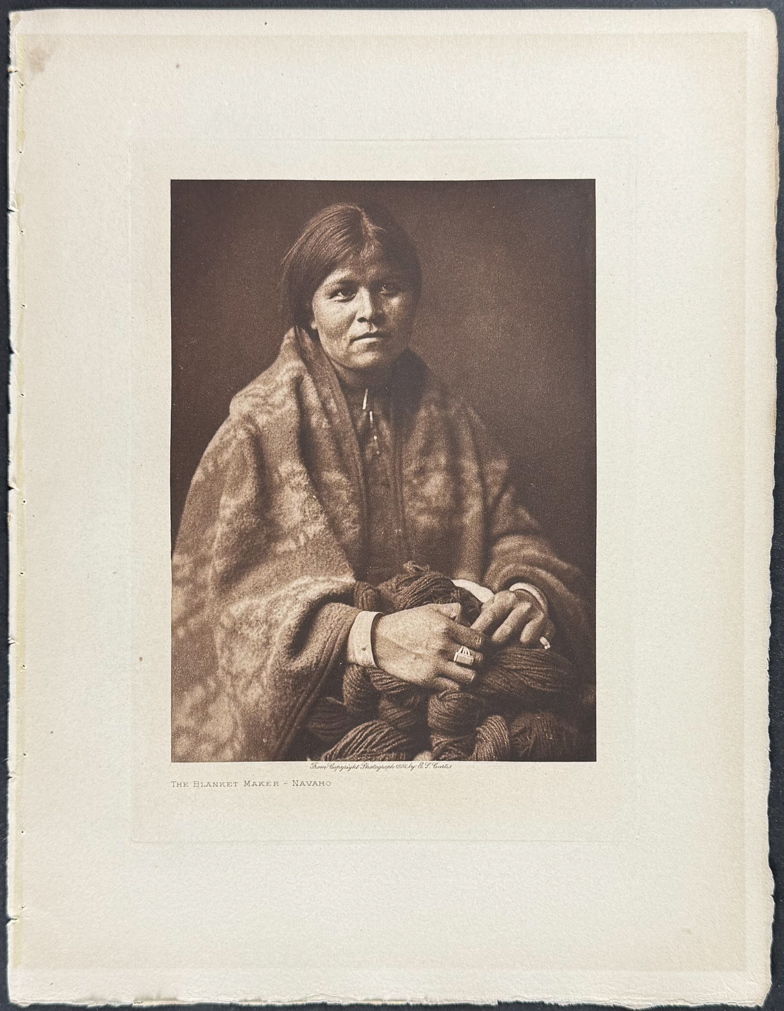 Edward Curtis - The Blanket Maker - Navaho