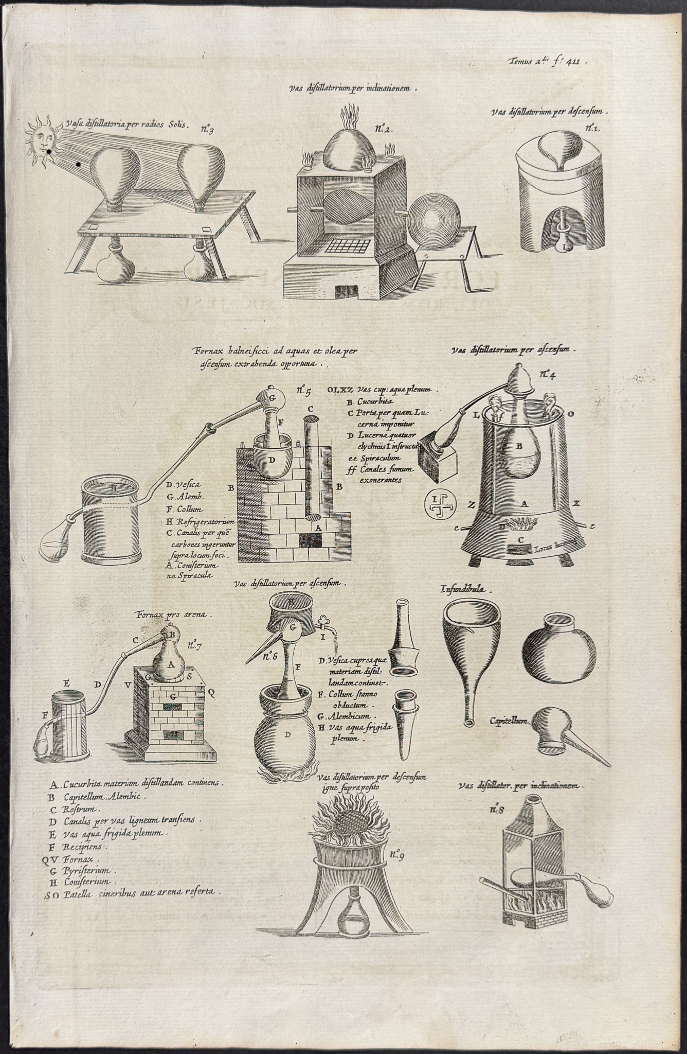 Kircher, pub. 1682 - 7 Engravings with Subterranean Views & Mechanical Devices