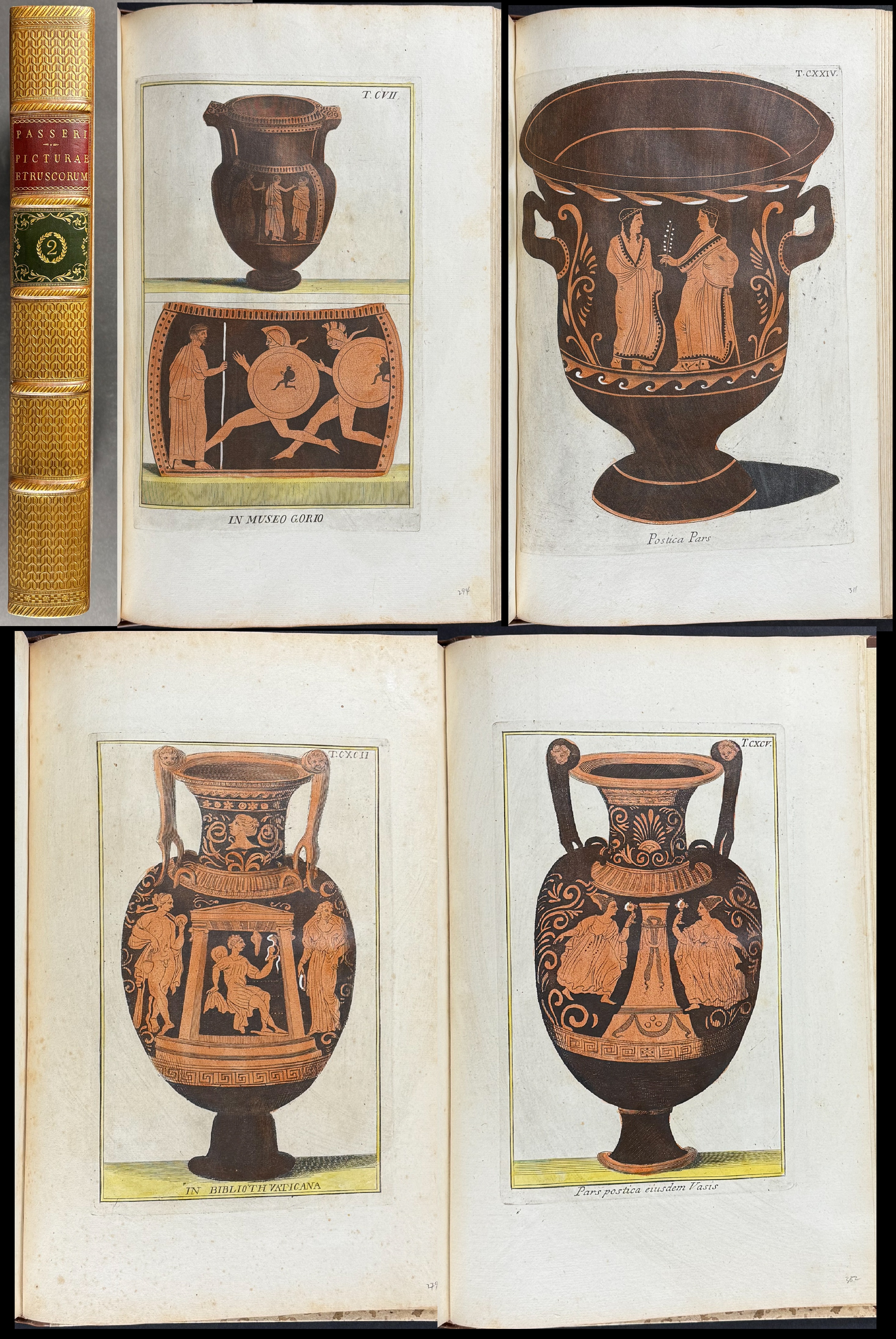 Passeri's Picturae Etruscorum.. - Volume 2 with 94 Hand-colored Engravings