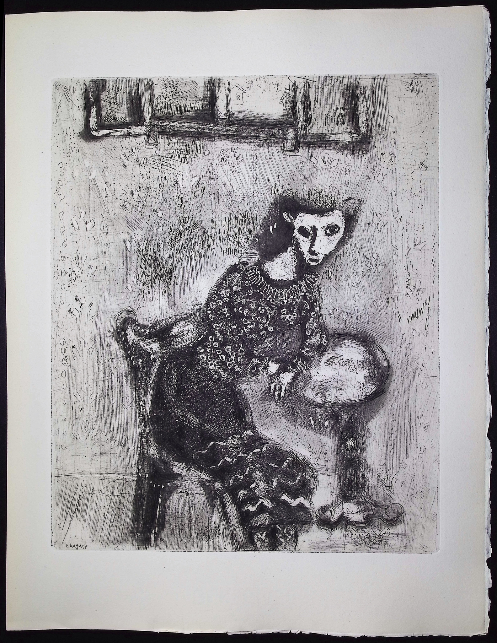 Chagall & Fontaine's Fables - 4 Etchings of Fables