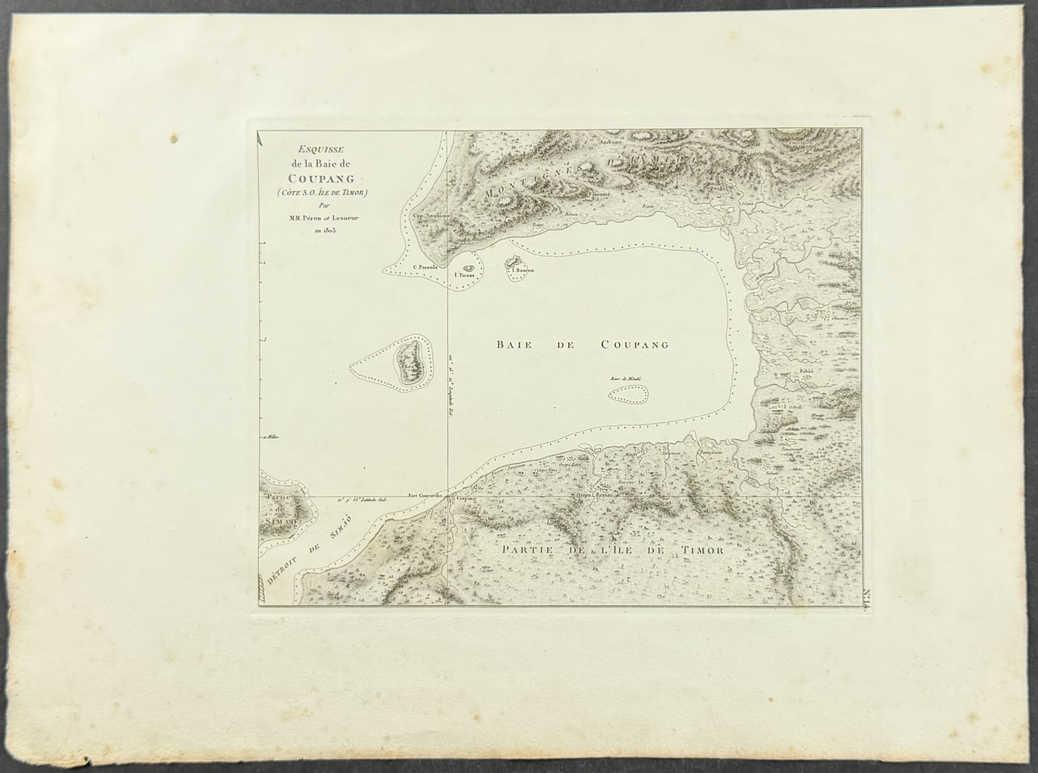 Peron & Freycinet - Map of Australia (Baie du Coupang) [Australia, New Holland]