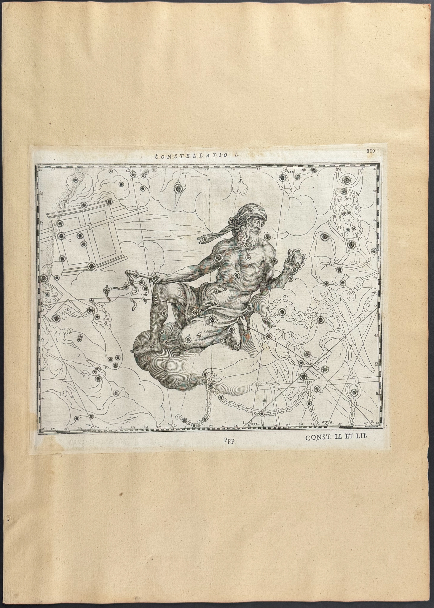 Schiller - Pair of Christianized Constellations of Grus, Phoenix (The high priest Aaron) & Pavo, Indus (Job, servant of God)