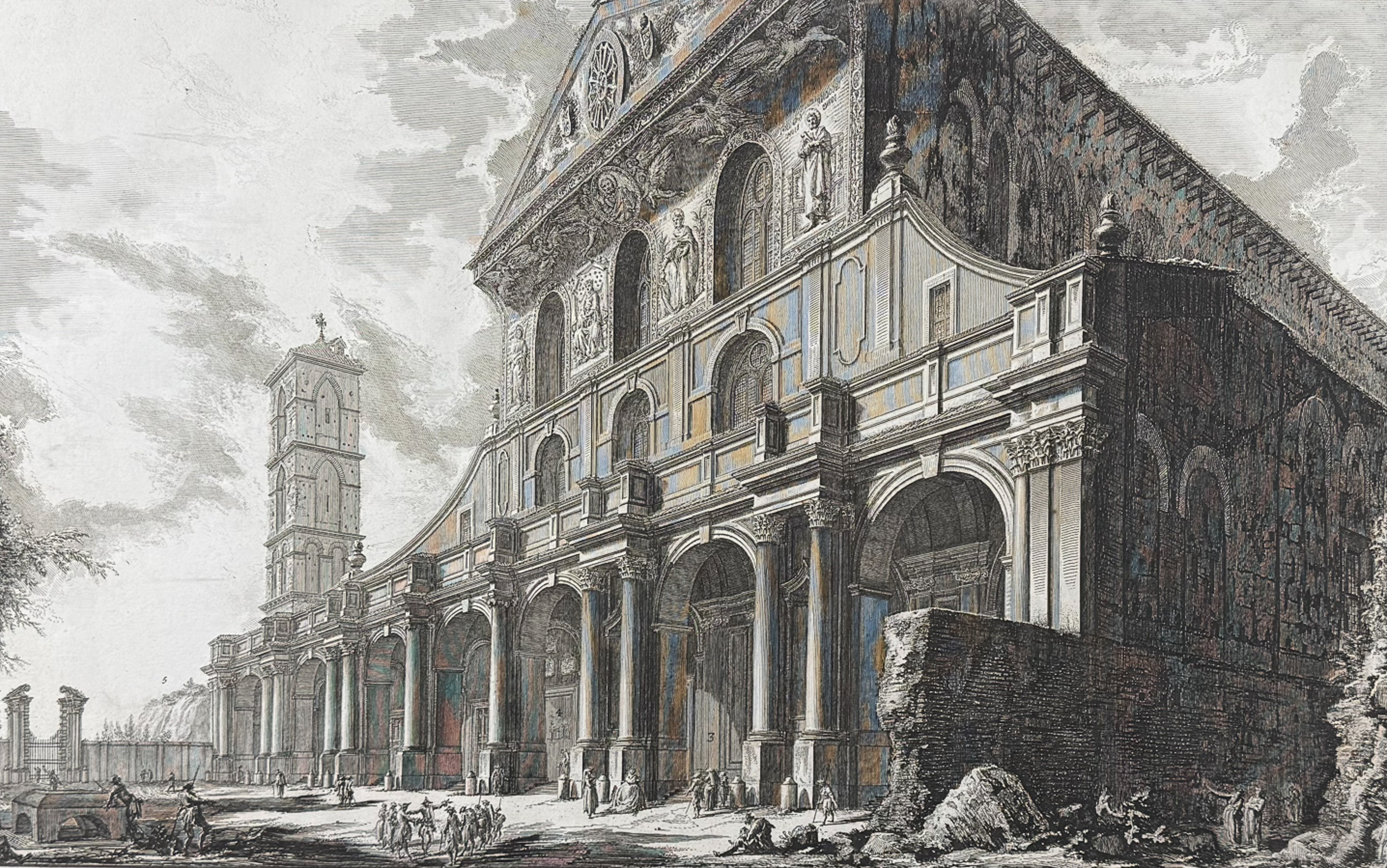 Piranesi, Folio - View of the Basilica of St. Paul Outside the Walls [Veduta della Basilica di S. Paolo fior dell mura]