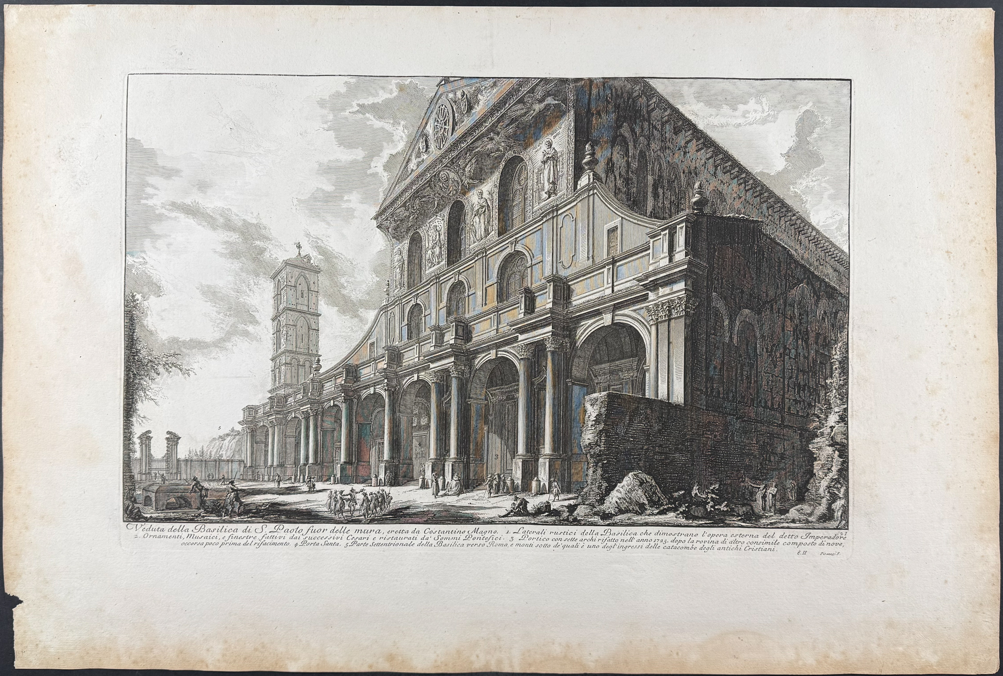 Piranesi, Folio - View of the Basilica of St. Paul Outside the Walls [Veduta della Basilica di S. Paolo fior dell mura]