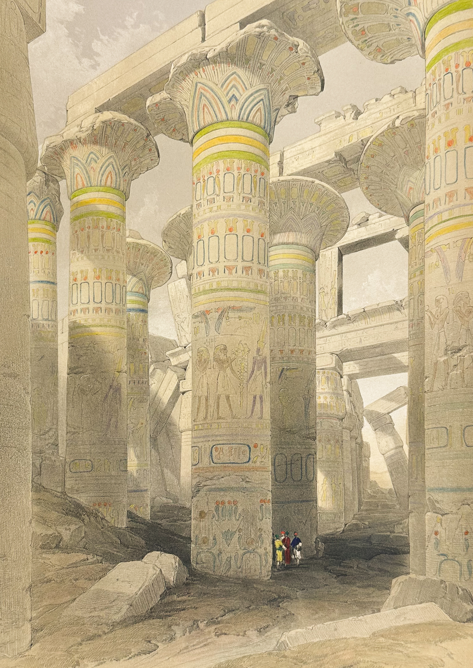 David Roberts - Oblique View of the Hall of Columns, Karnak