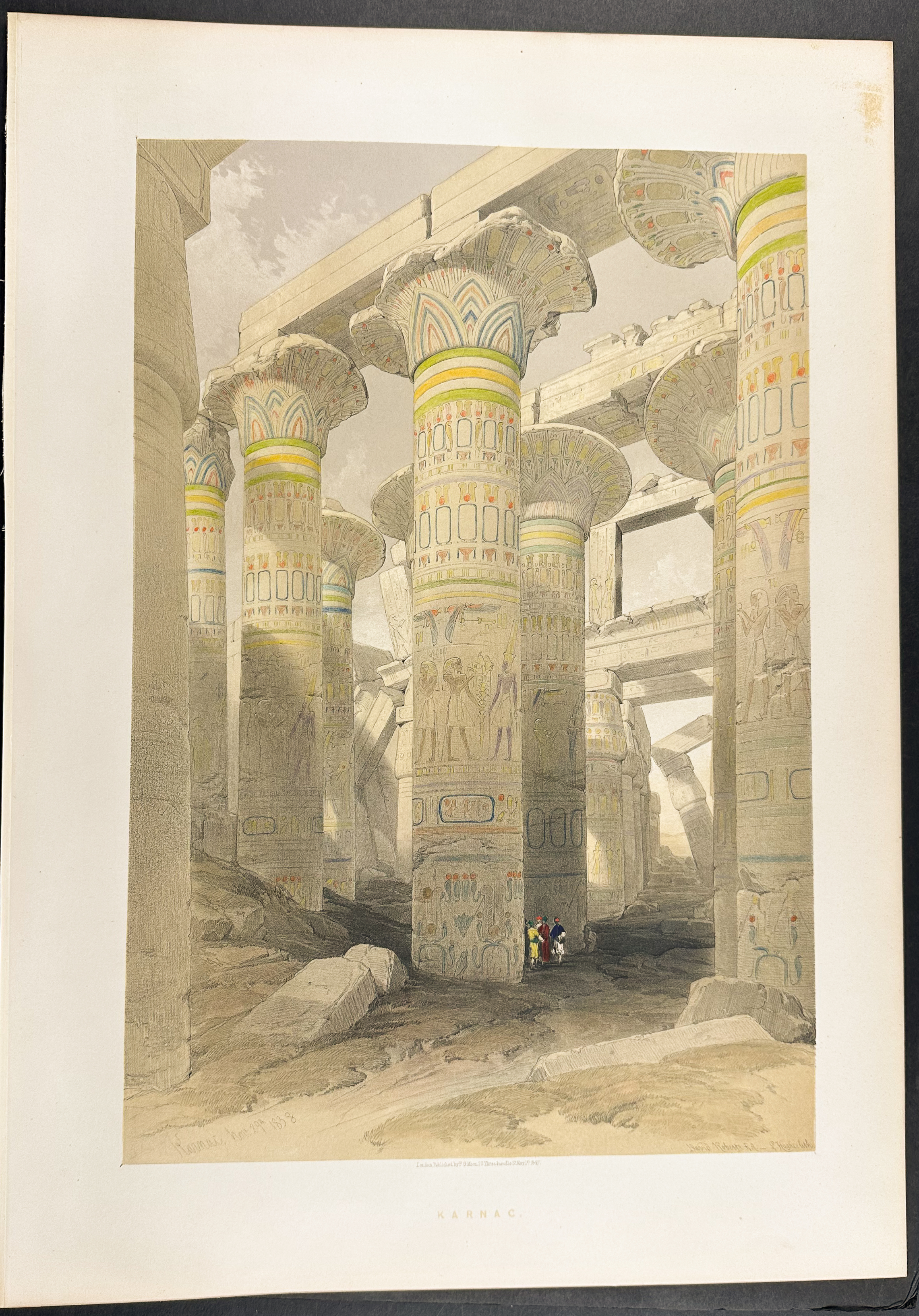 David Roberts - Oblique View of the Hall of Columns, Karnak