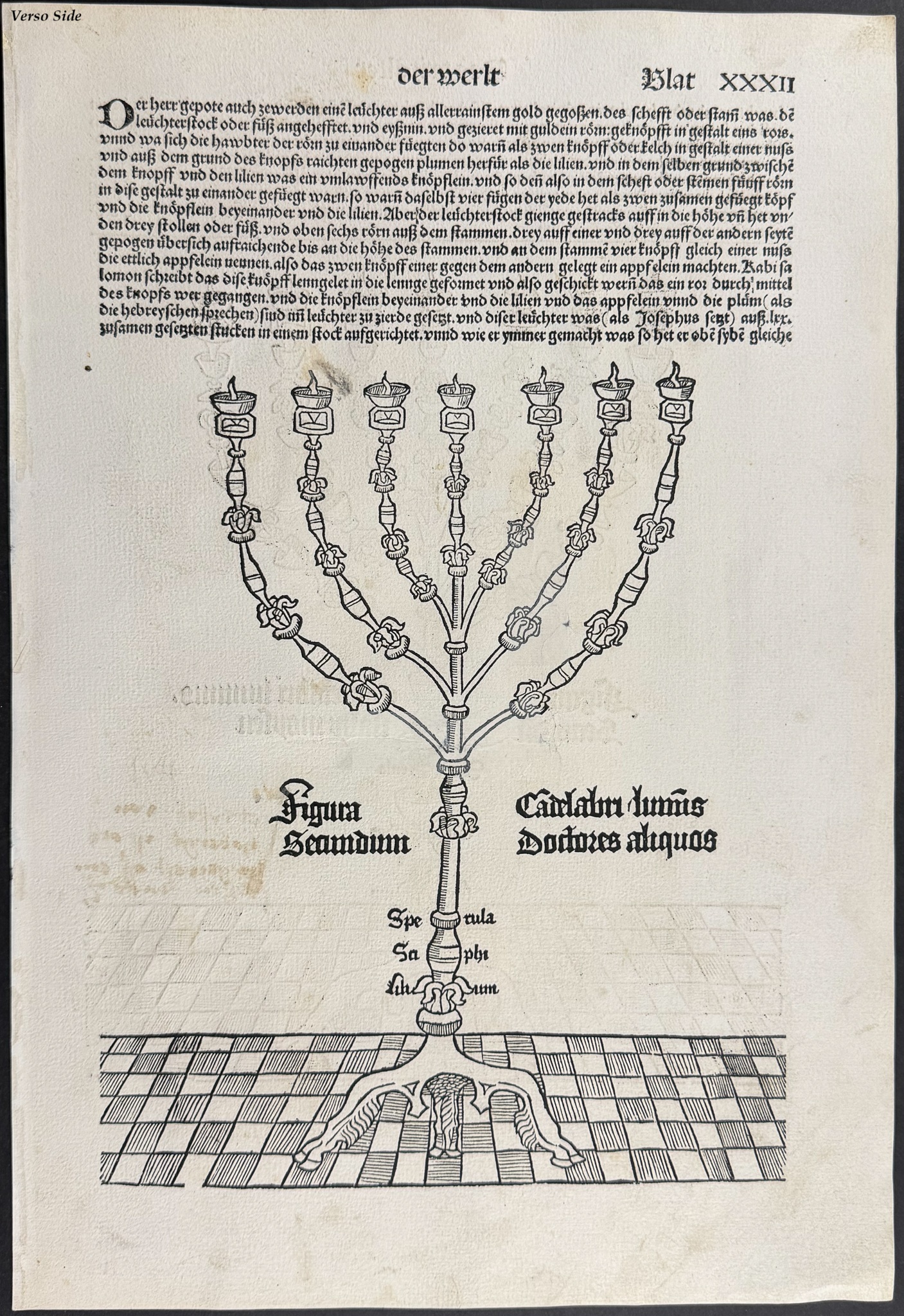Schedel, pub. 1493 - Menorah