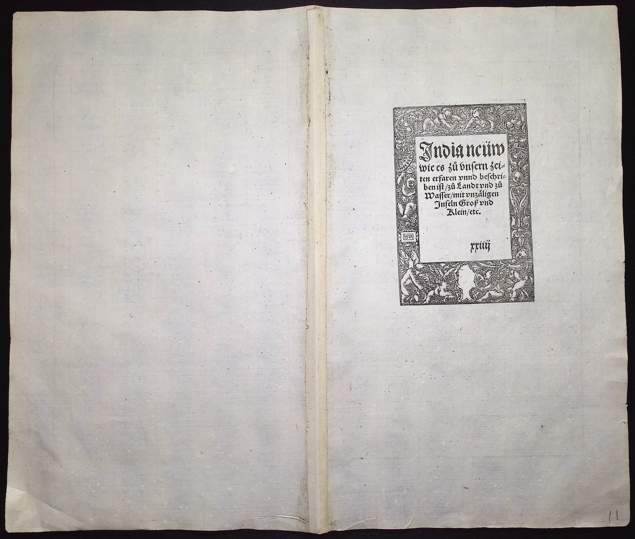 Munster, pub. 1574 - Map of India with Asia, Russia, some East Indies, Madagascar, Sea Monsters)