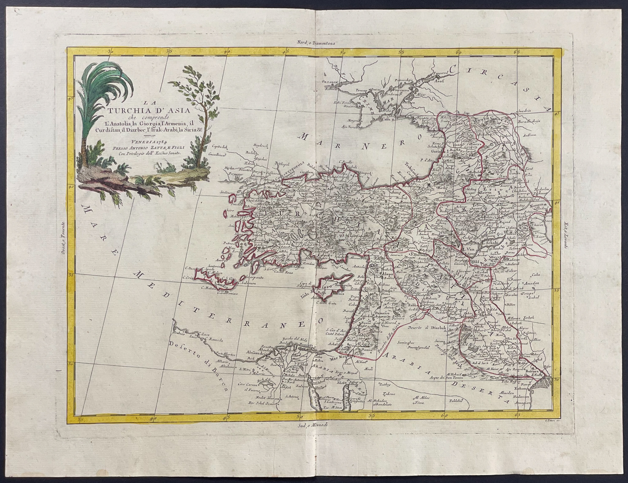 Zatta - Pair of Maps of Turkey