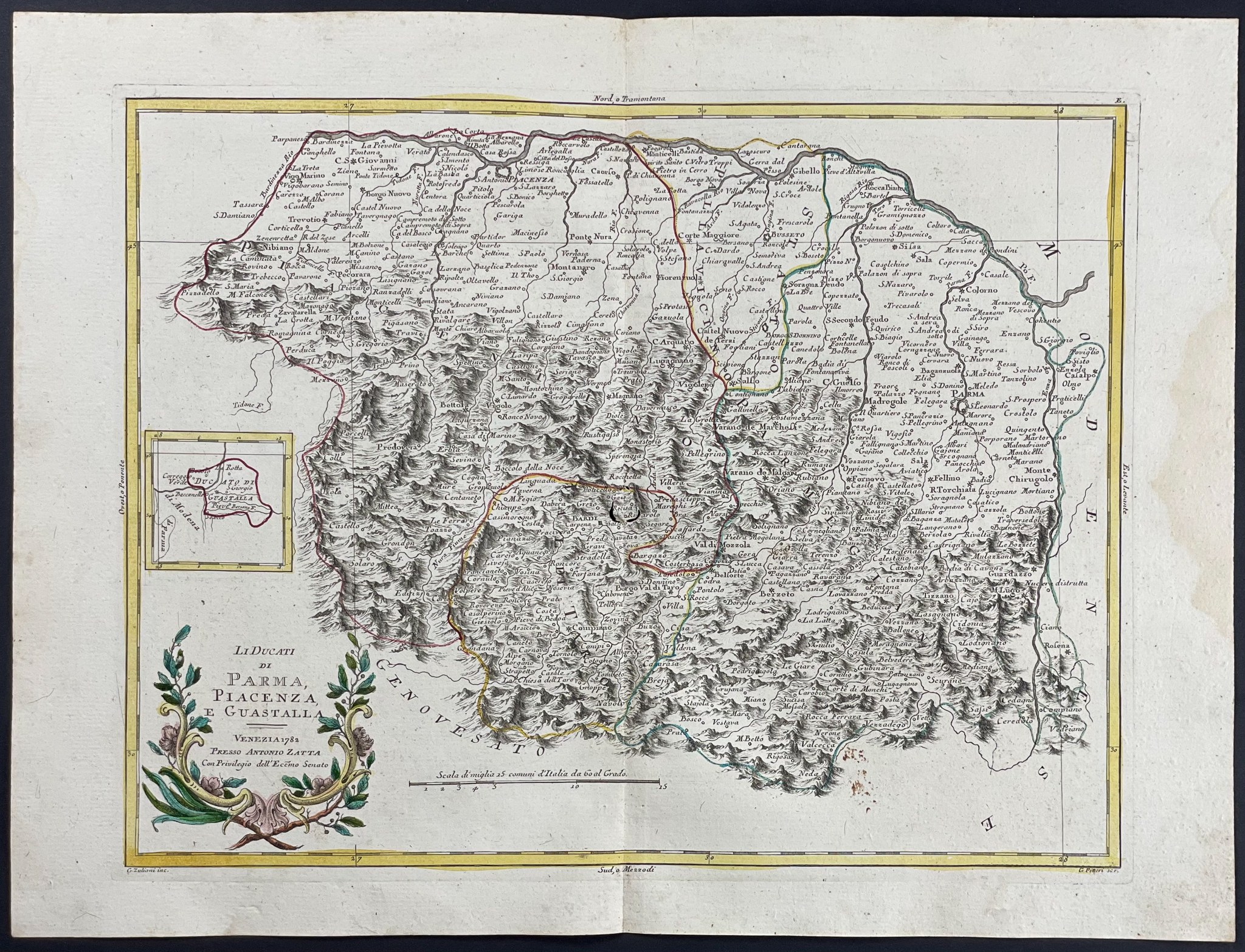 Zatta - 6 Regional Maps of Italy