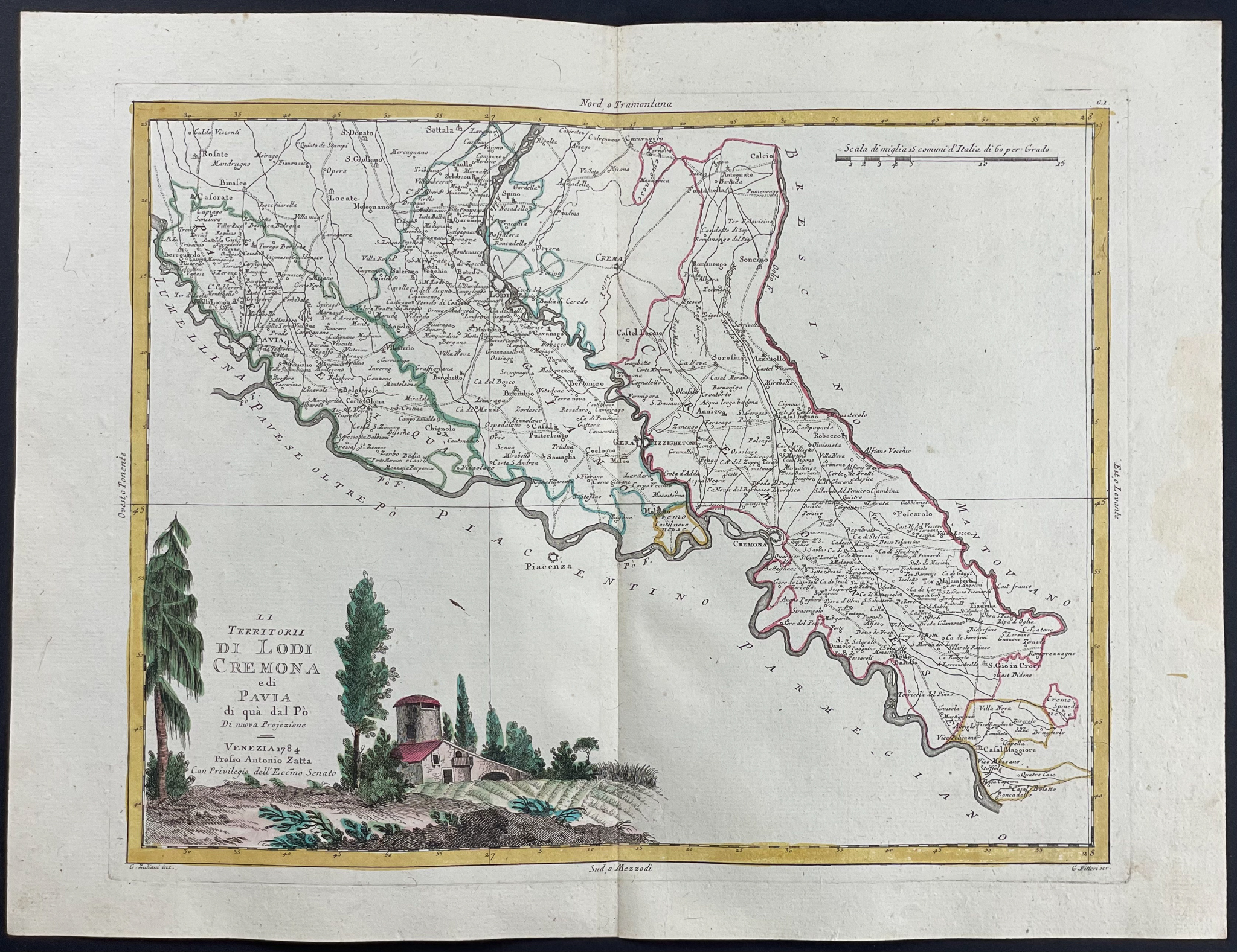 Zatta - 6 Regional Maps of Italy