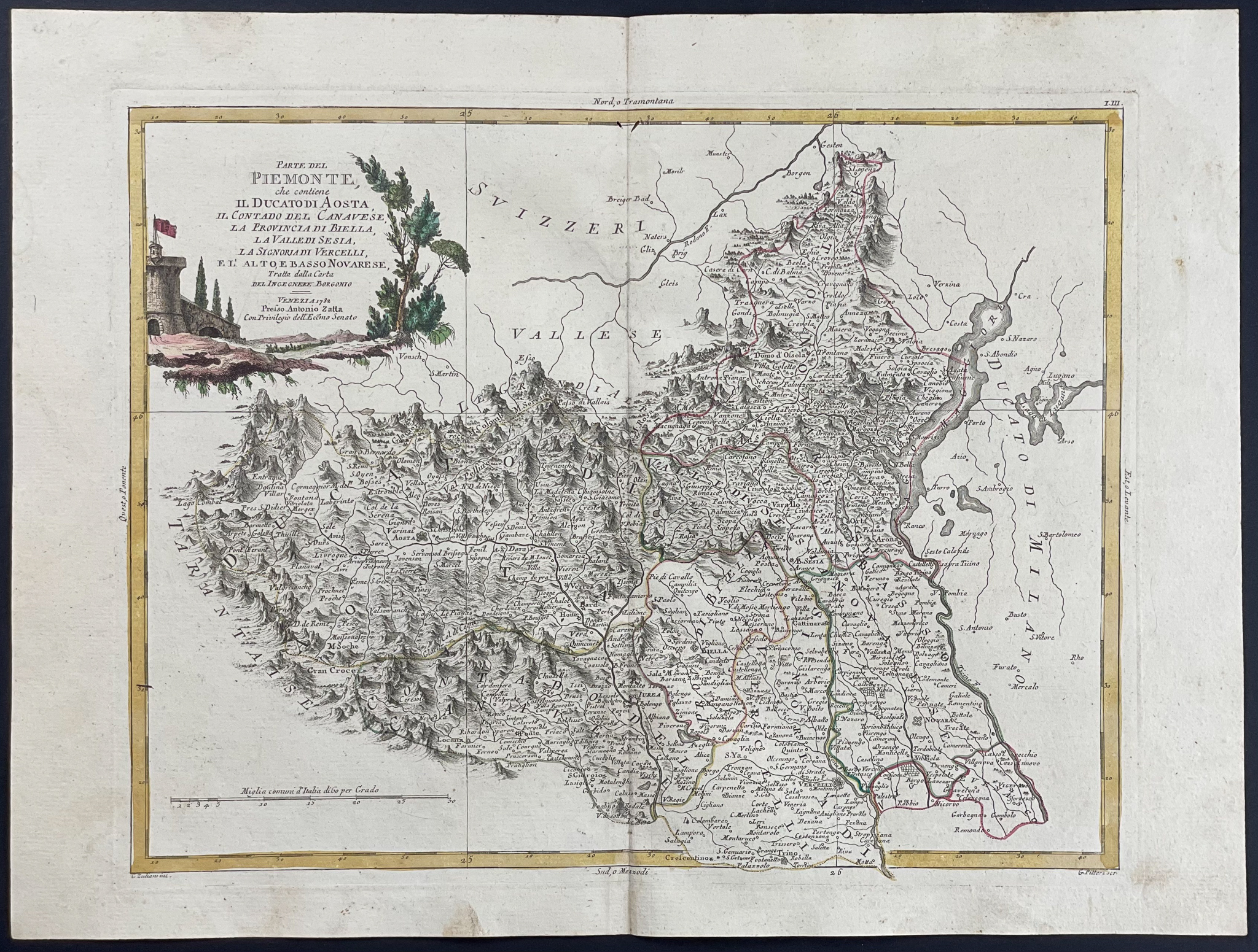 Zatta - 6 Regional Maps of Italy