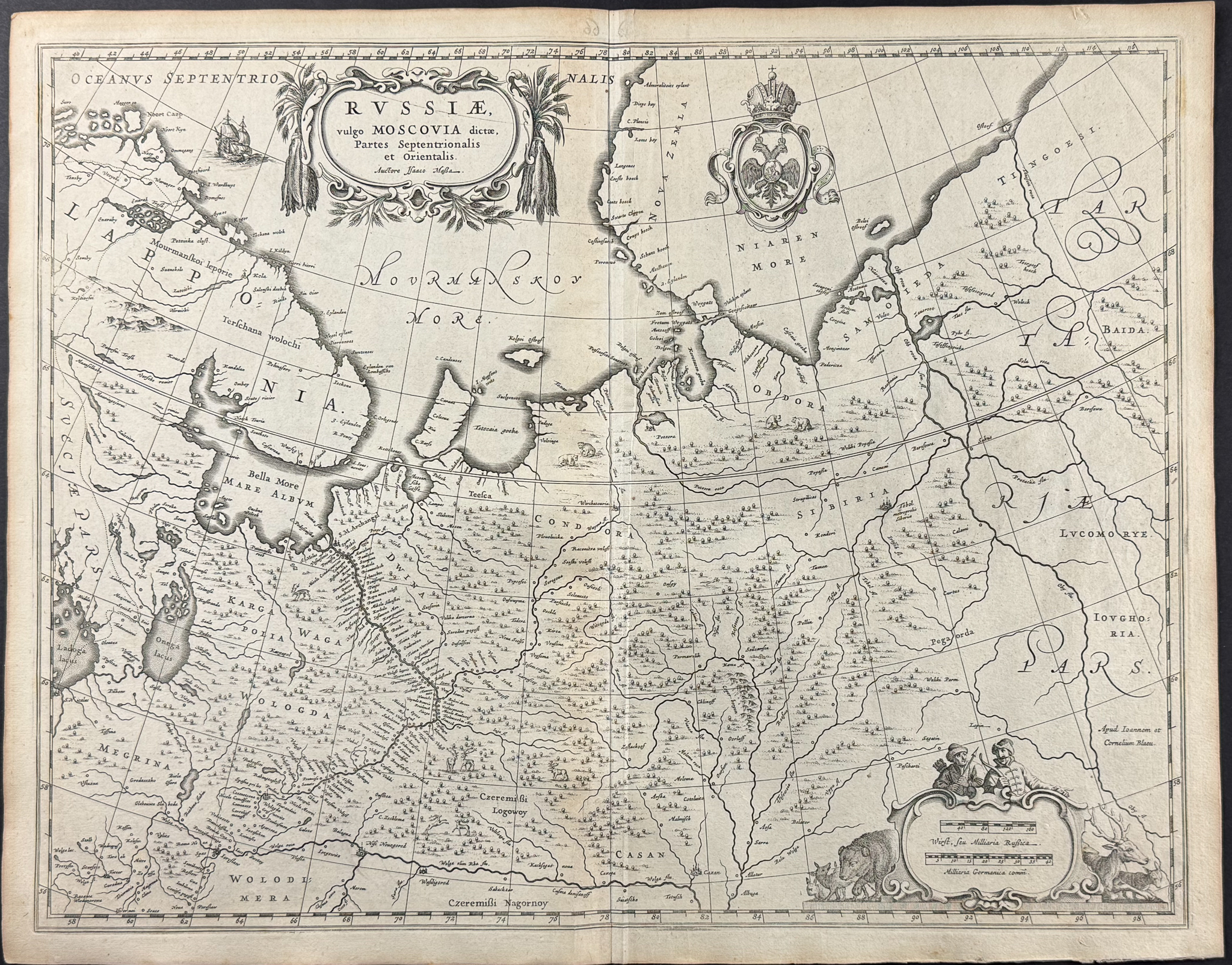 Blaeu - Map of Moscow, Russia