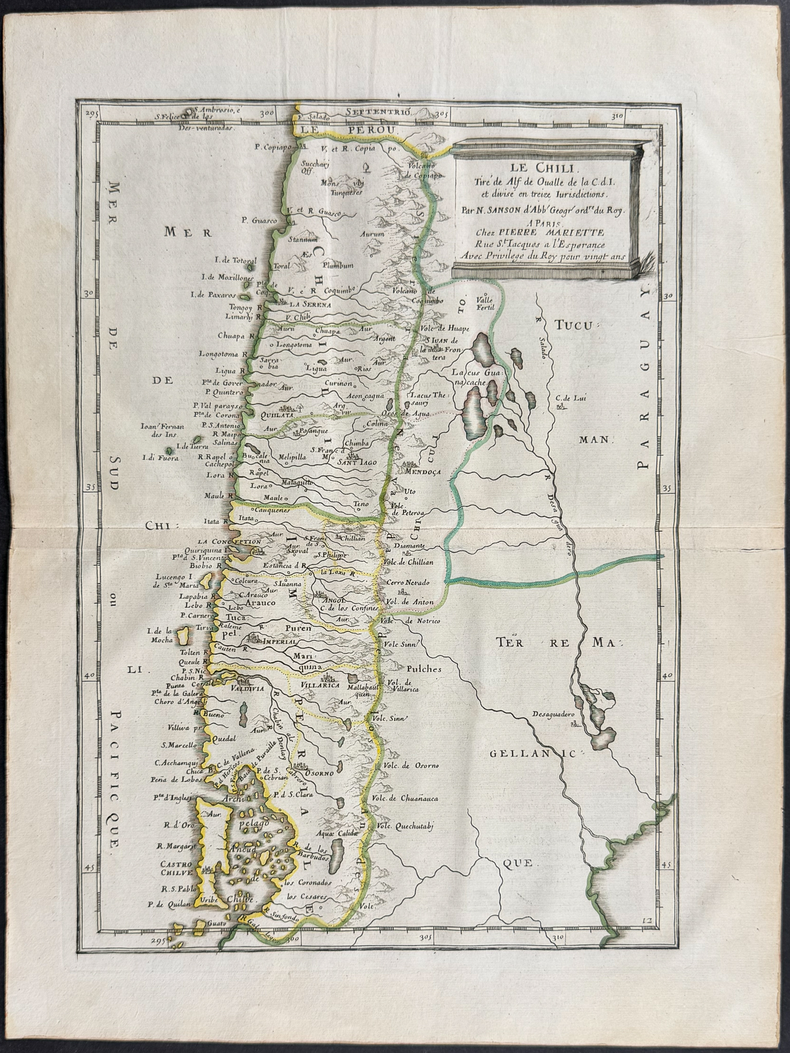 Sanson - 5 Maps of Central & South America