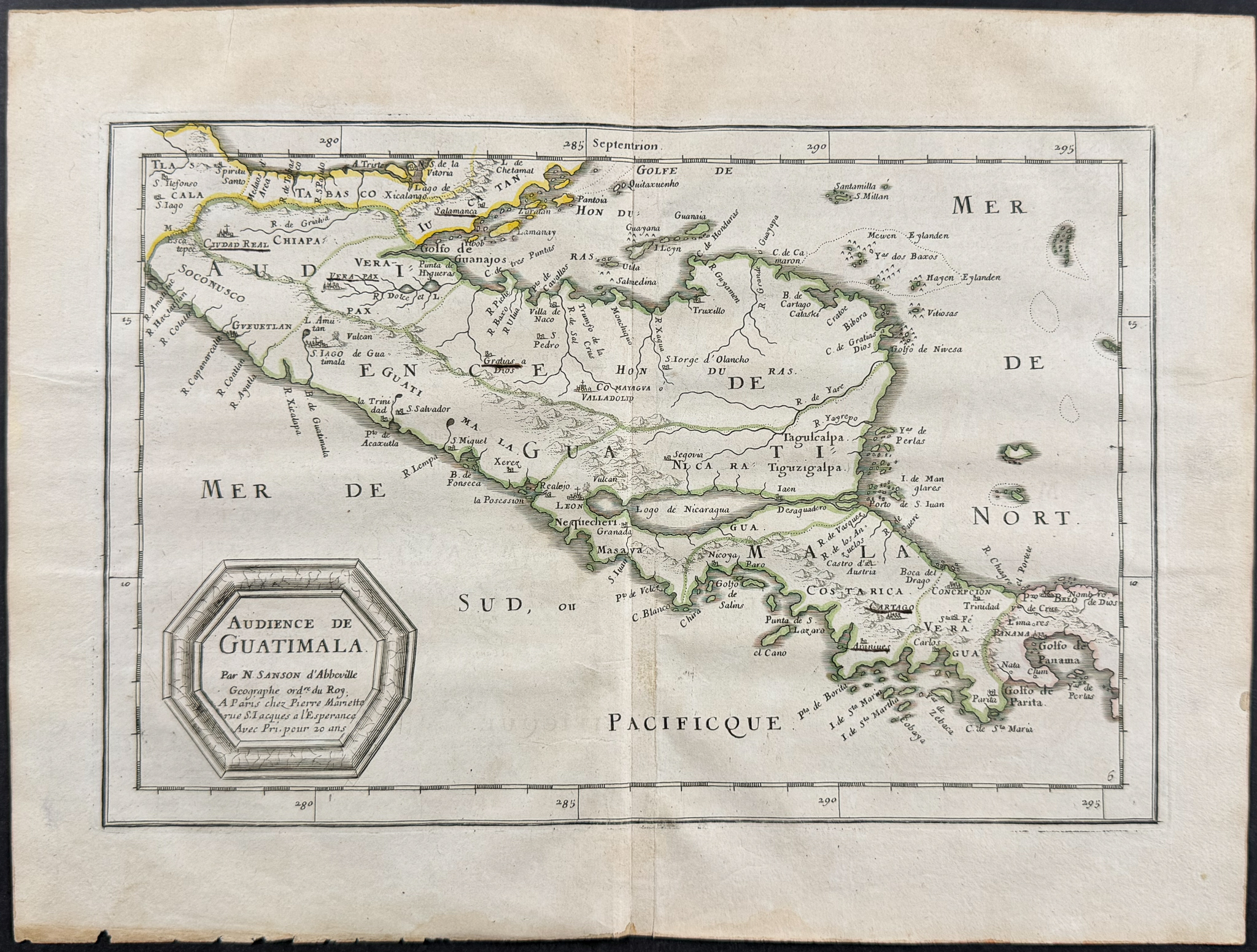 Sanson - 5 Maps of Central & South America