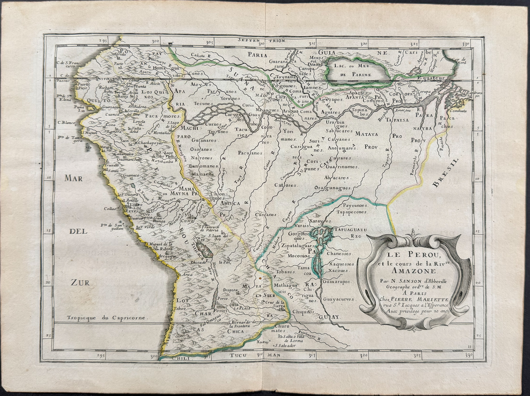 Sanson - 5 Maps of Central & South America