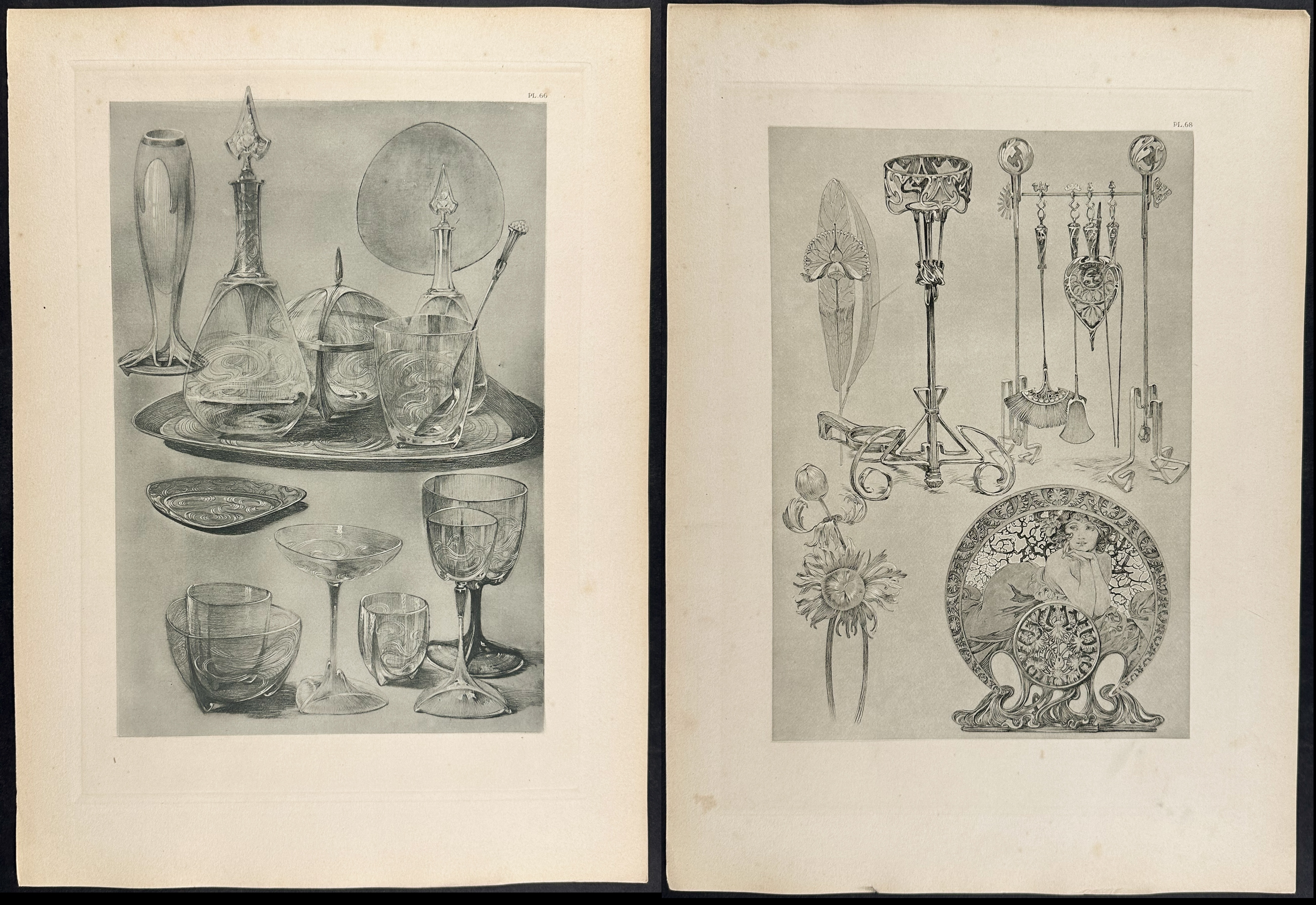 Mucha, Folio - 5 Interior Decor or Design Lithographs