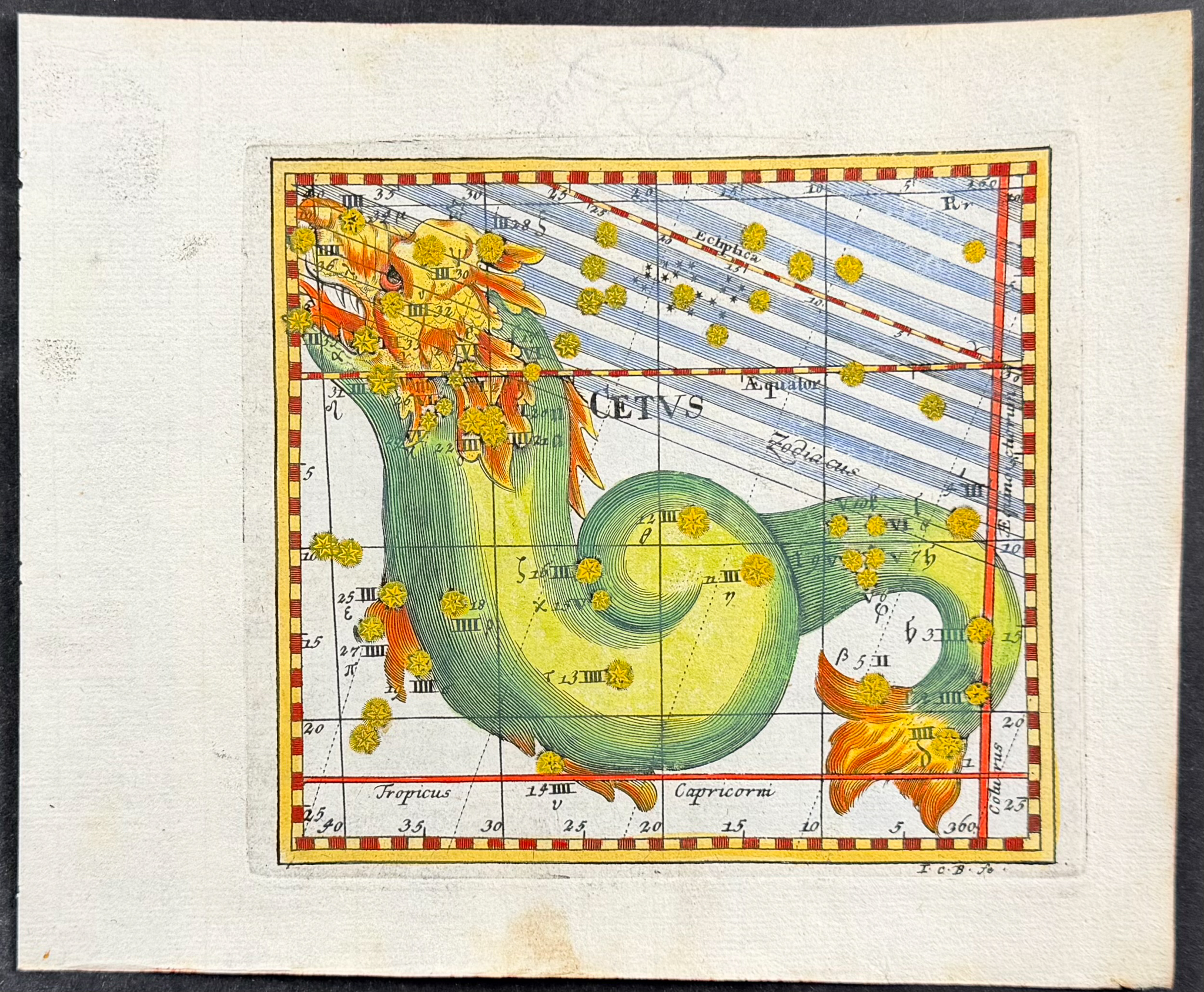 Thomas - Constellation or Celestial Chart of Cetus (Sea Monster)