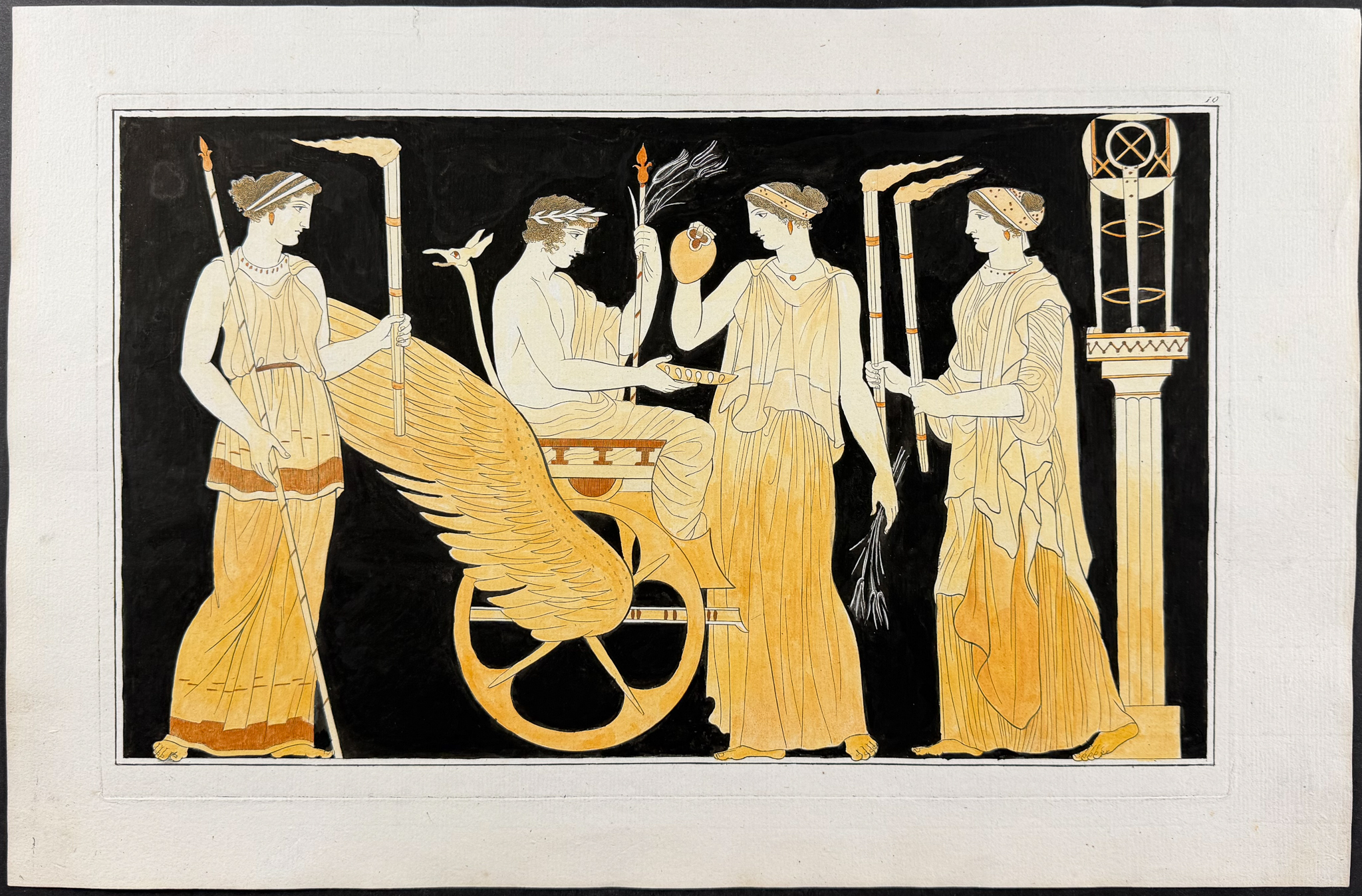 Hamilton - Pair of Engravings of a Painting from a Grecian Vase
