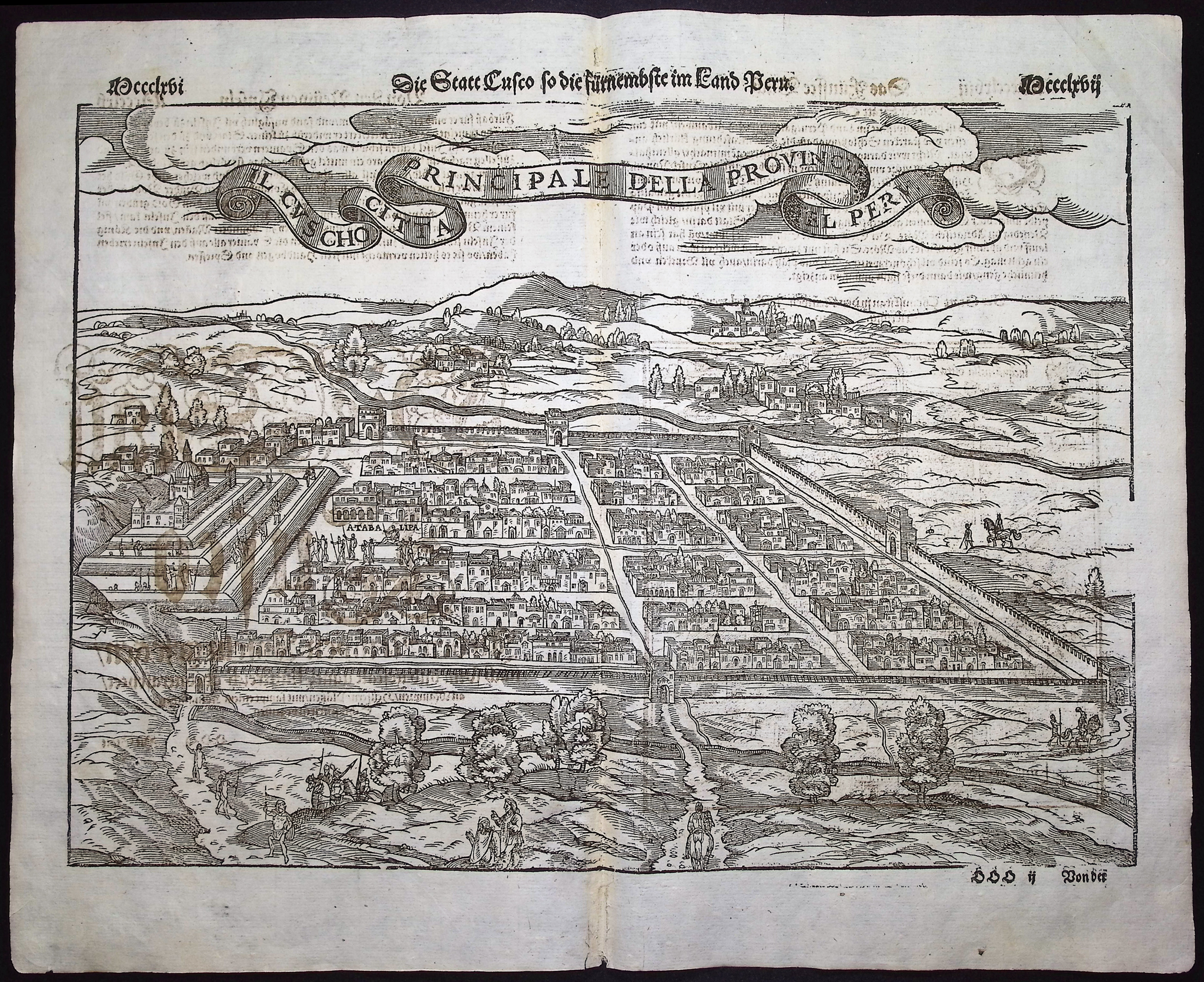 Munster, pub. 1578 - View of Cusco, Peru