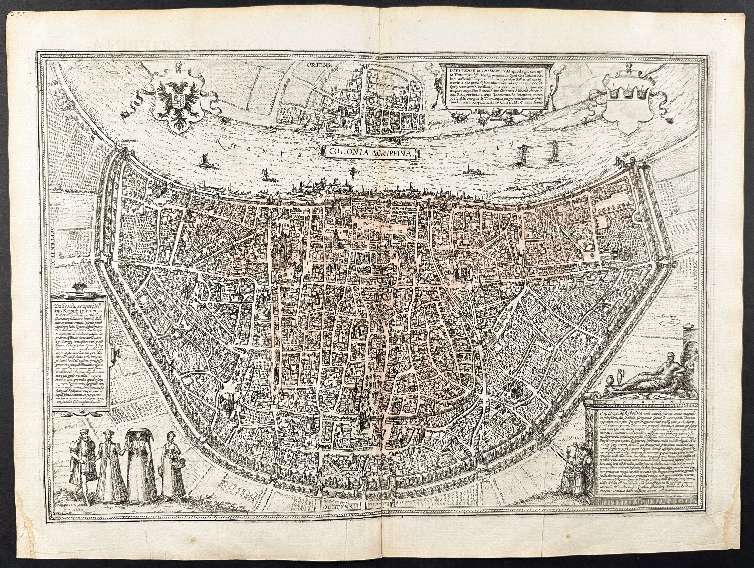 Braun & Hogenberg, pub. 1575 - View of Cologne, Germany