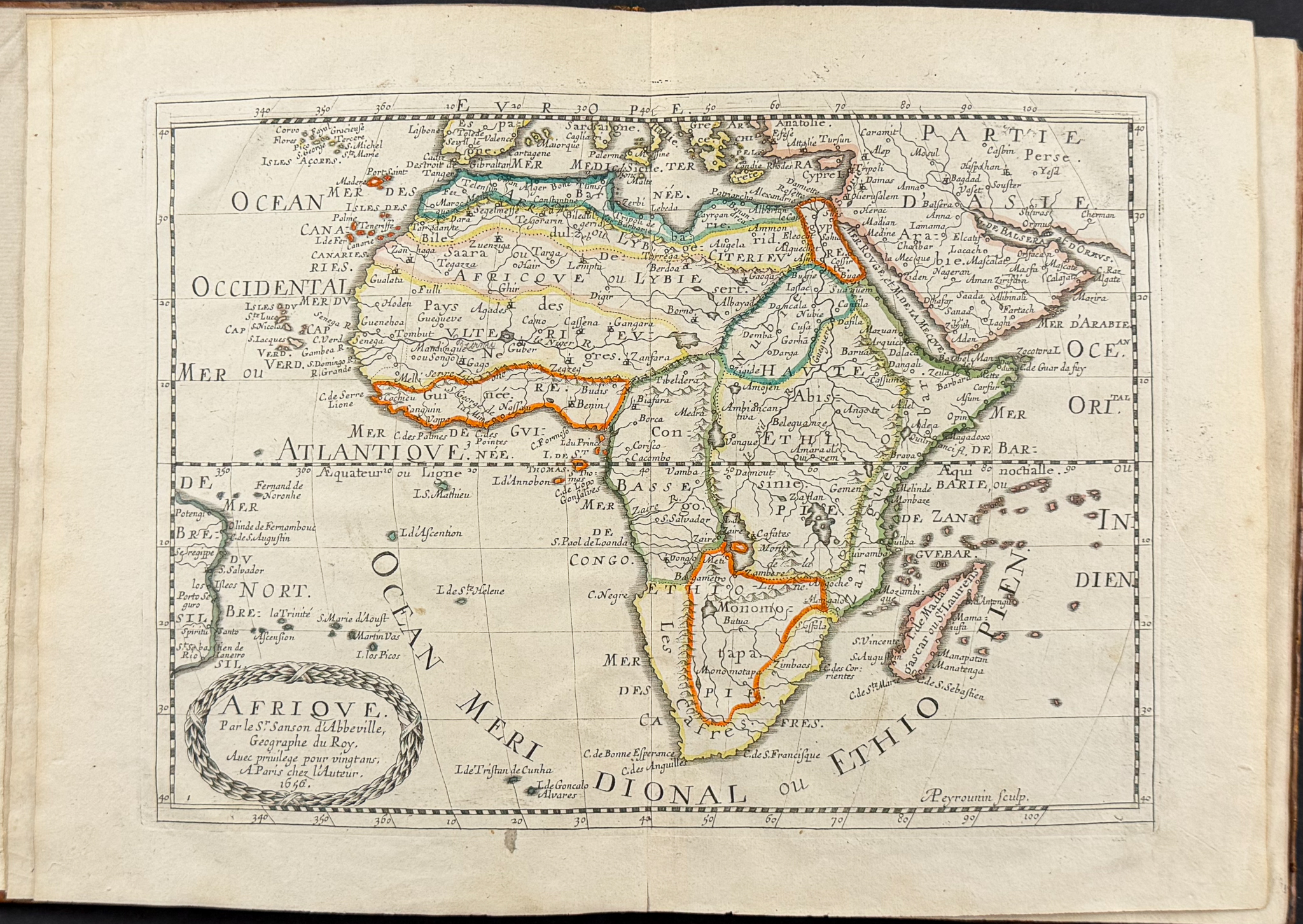 Sanson's Africa - Volume with 18 Engraved Maps
