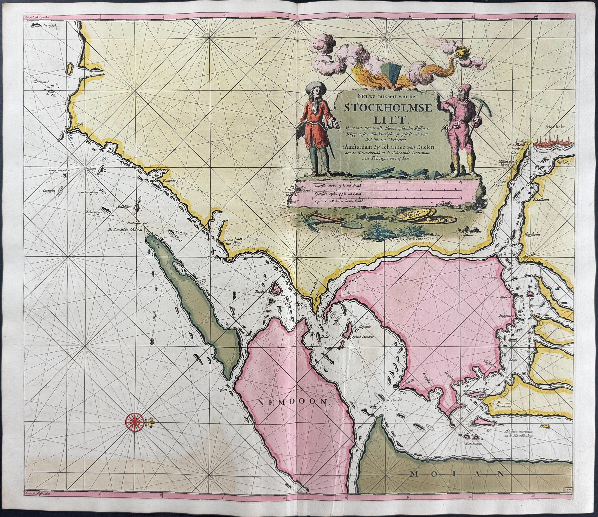 Van Keulen, Rare - Map of Stockholm, Sweden