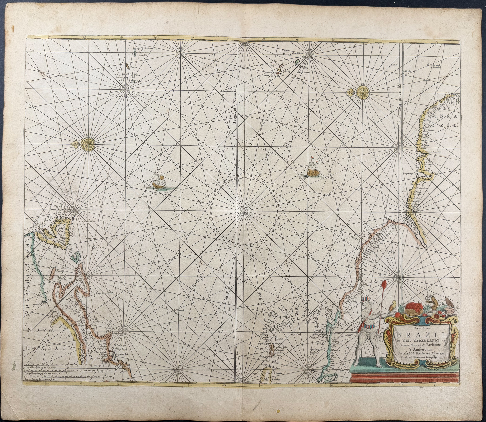 Doncker, pub. 1670 - Map of the East Atlantic