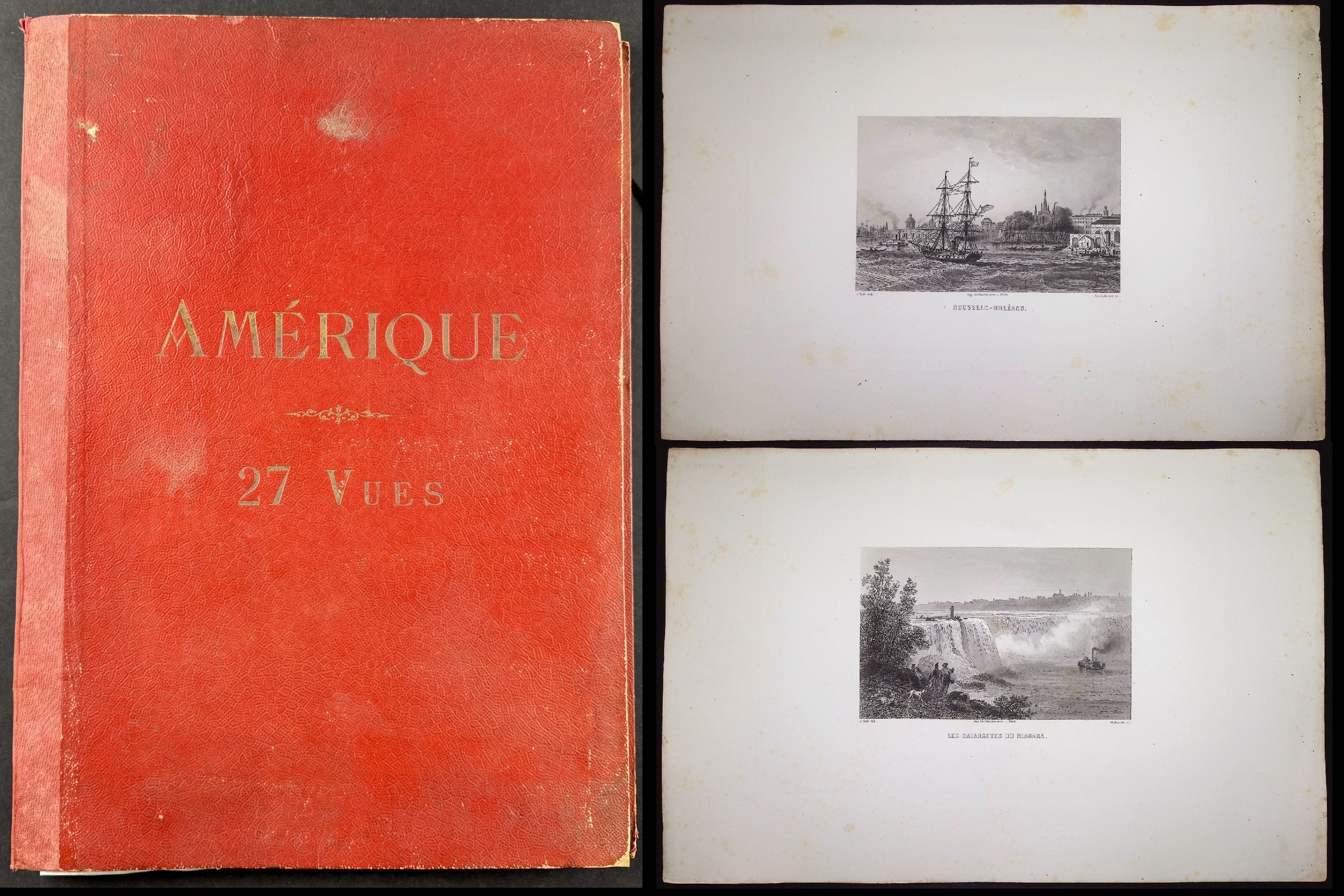 Amerique Album with 27 Engravings of the Americas