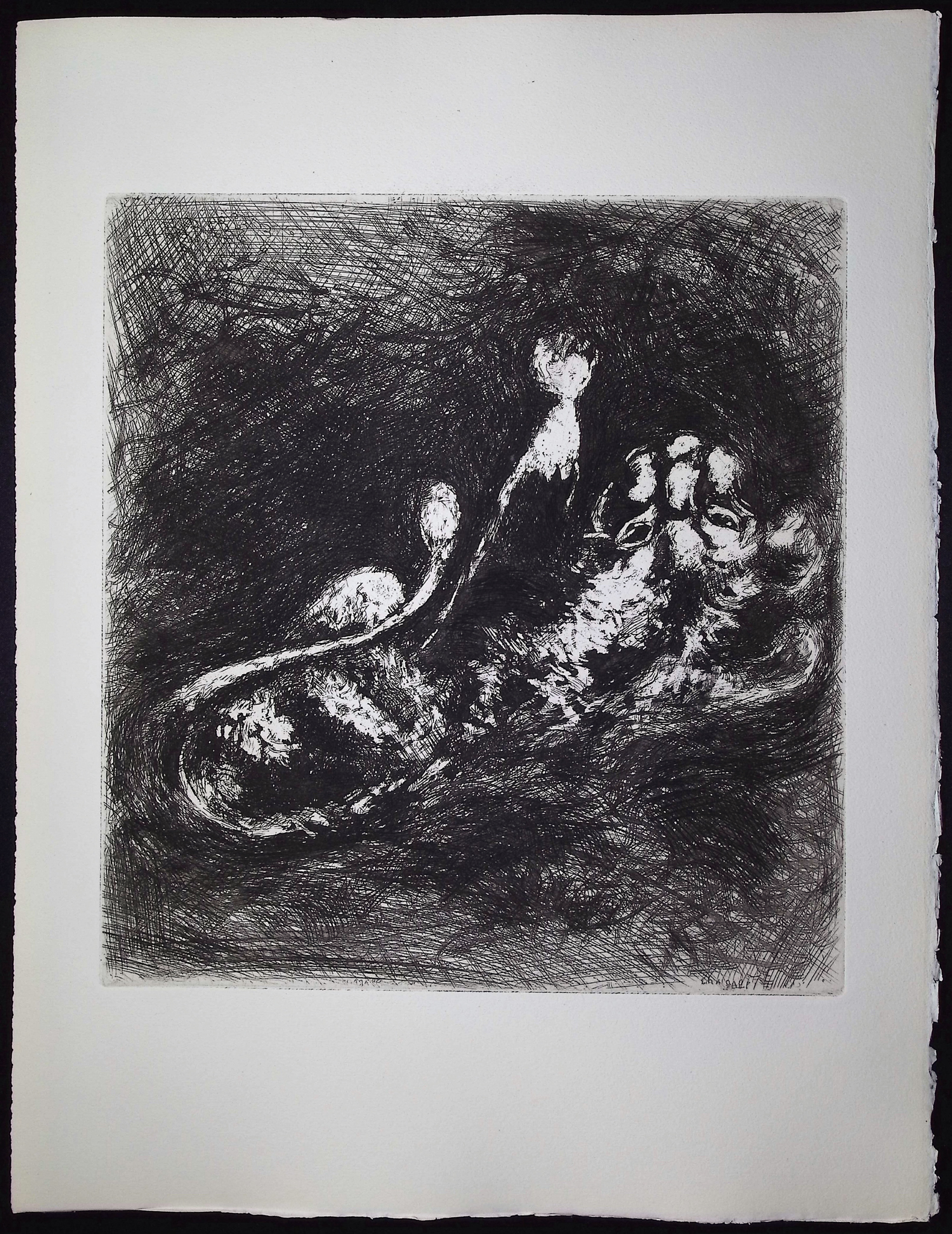 Chagall & Fontaine's Fables - 4 Etchings of Fables