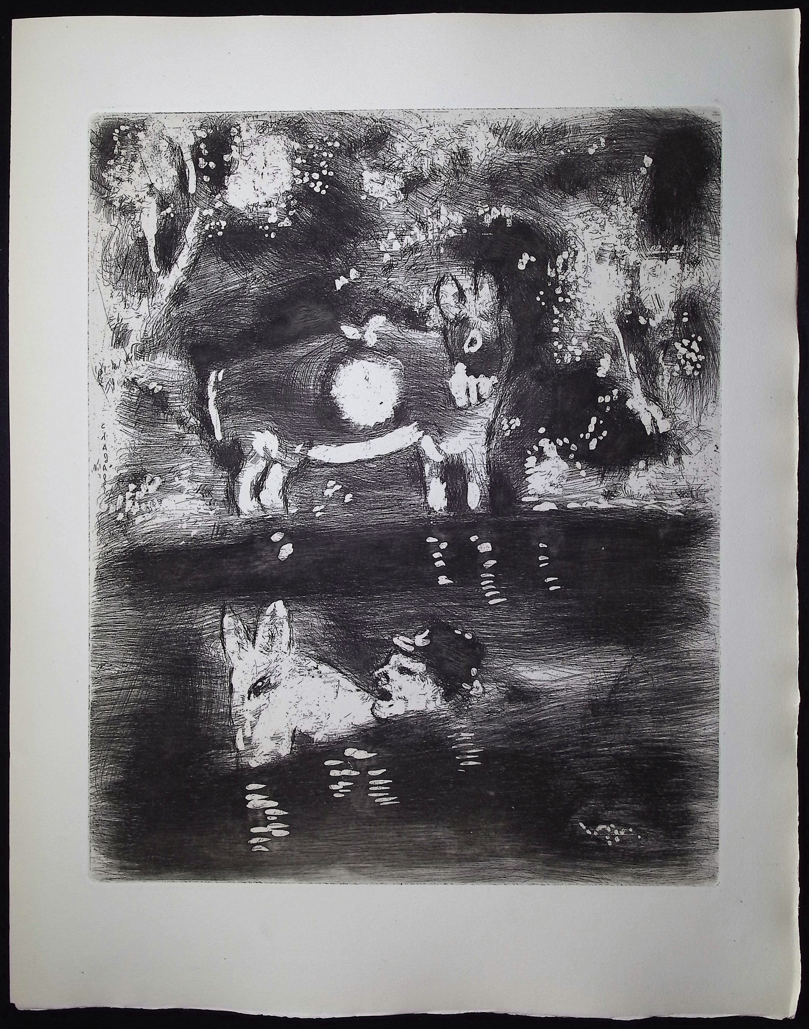 Chagall & Fontaine's Fables - 4 Etchings of Fables