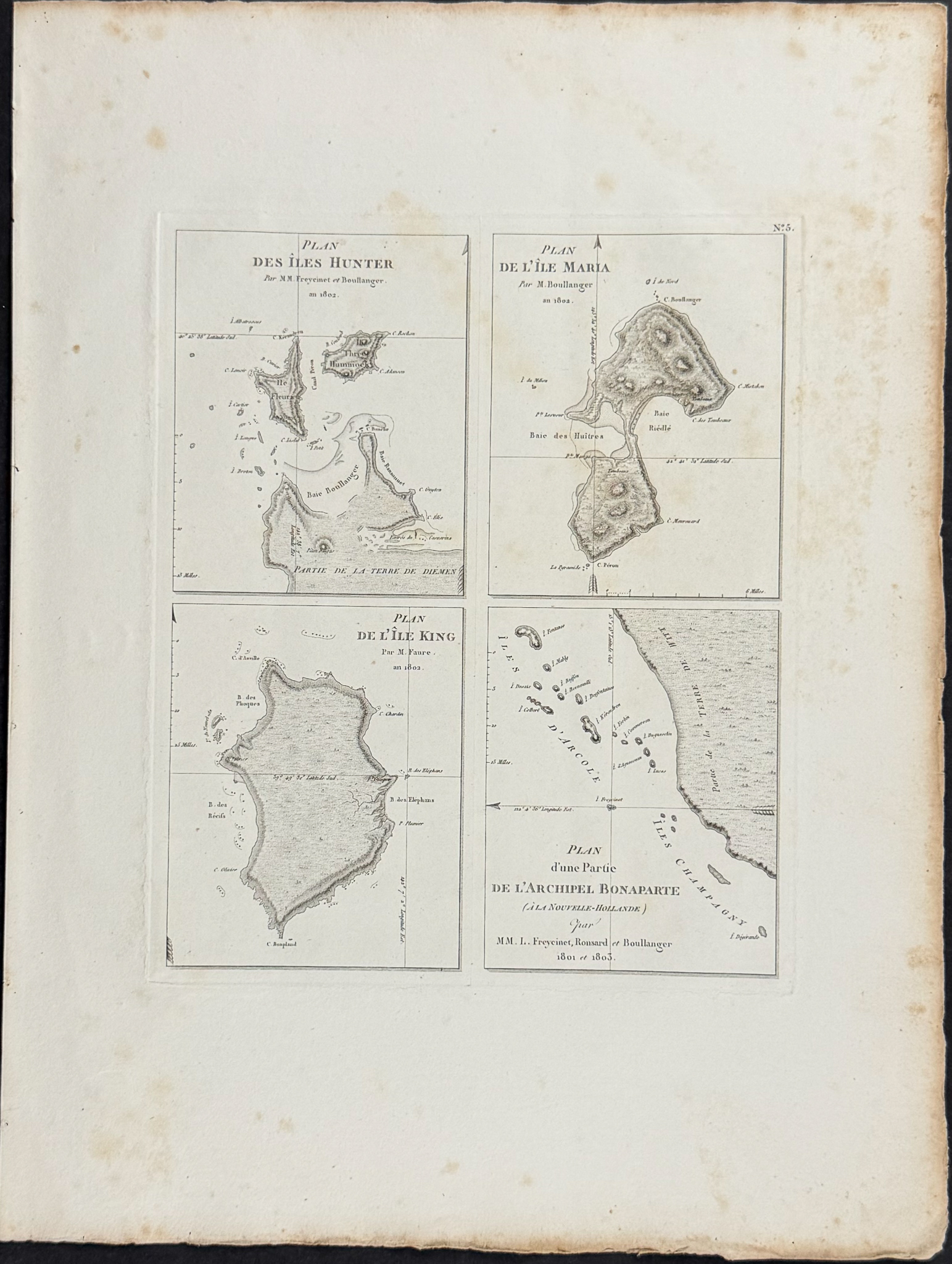 Peron & Freycinet - Maps of Islands off Australia [New Holland]