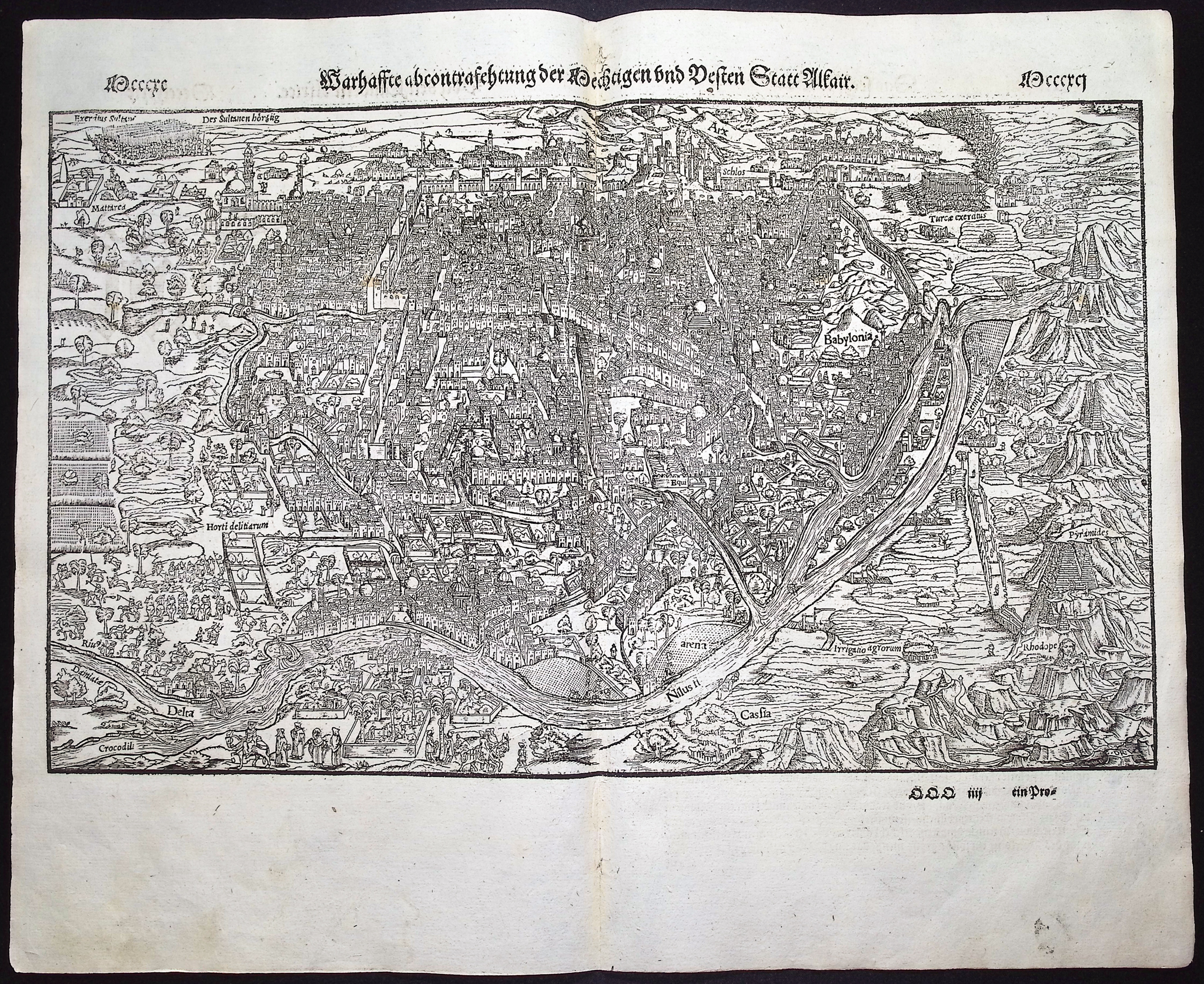 Munster, pub. 1578 - View of Cairo, Egypt