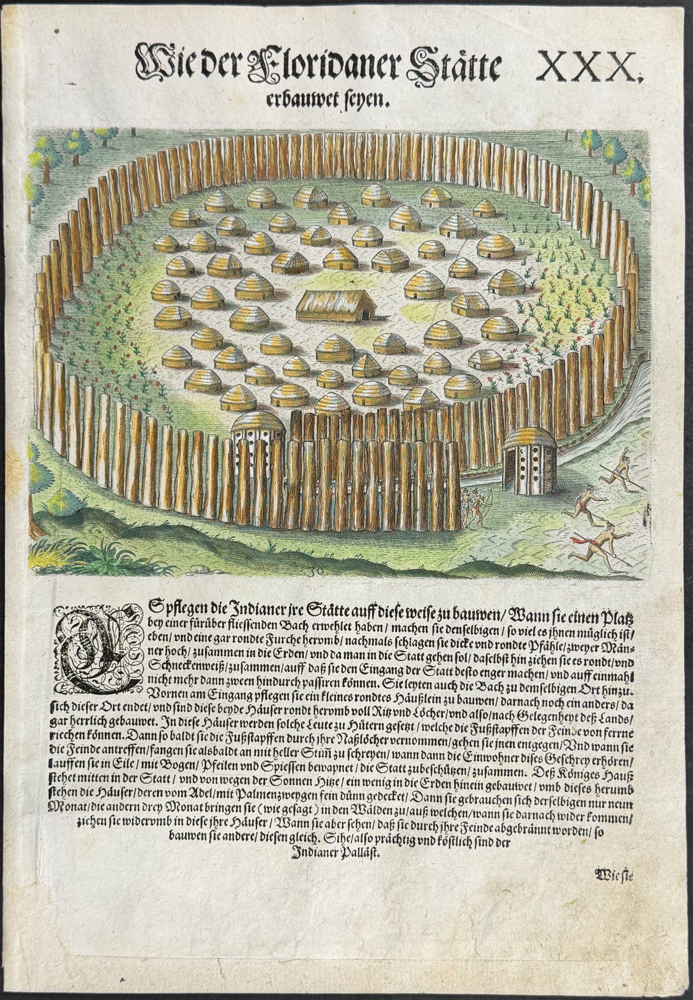 De Bry - Florida - Constructions of fortified towns among the Floridians