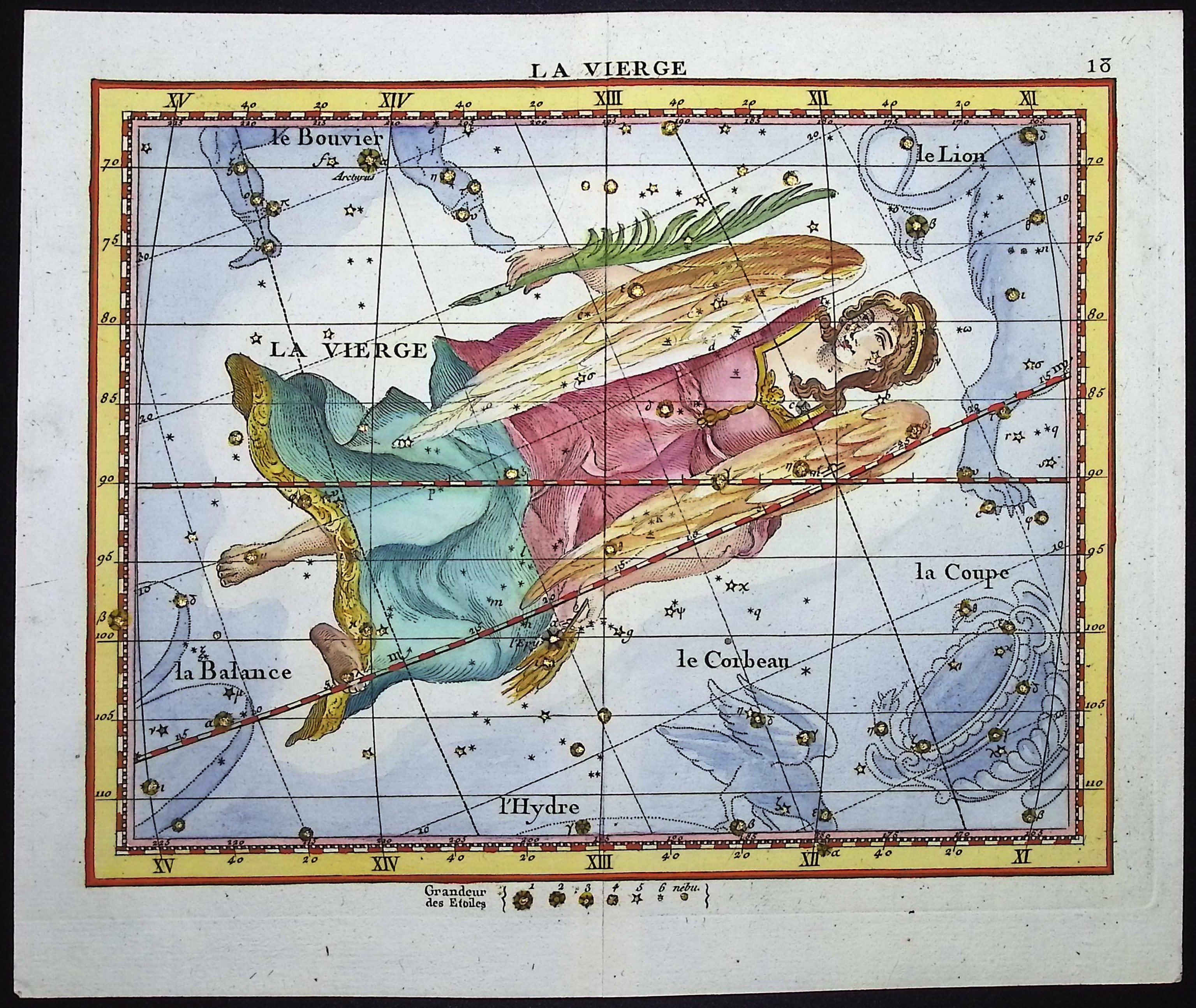 Flamsteed - Constellation or Celestial Chart of Virgo