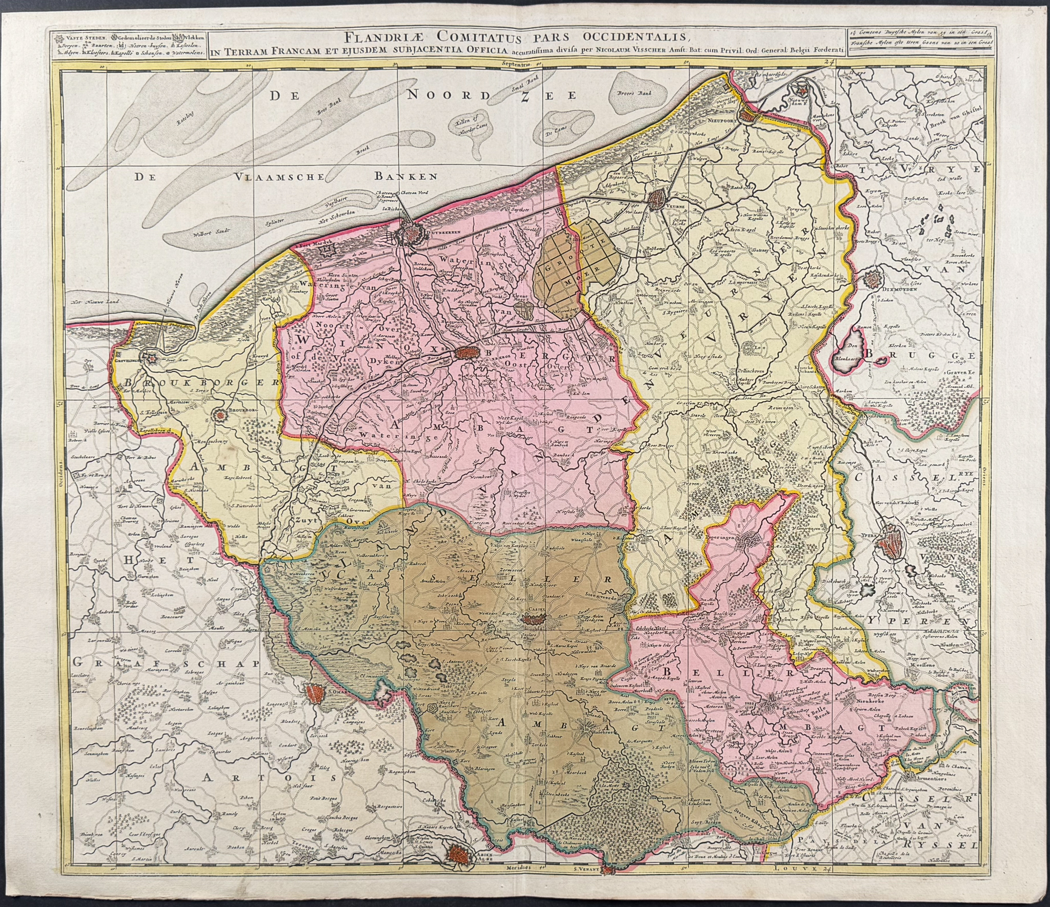 Visscher - Map of Flanders