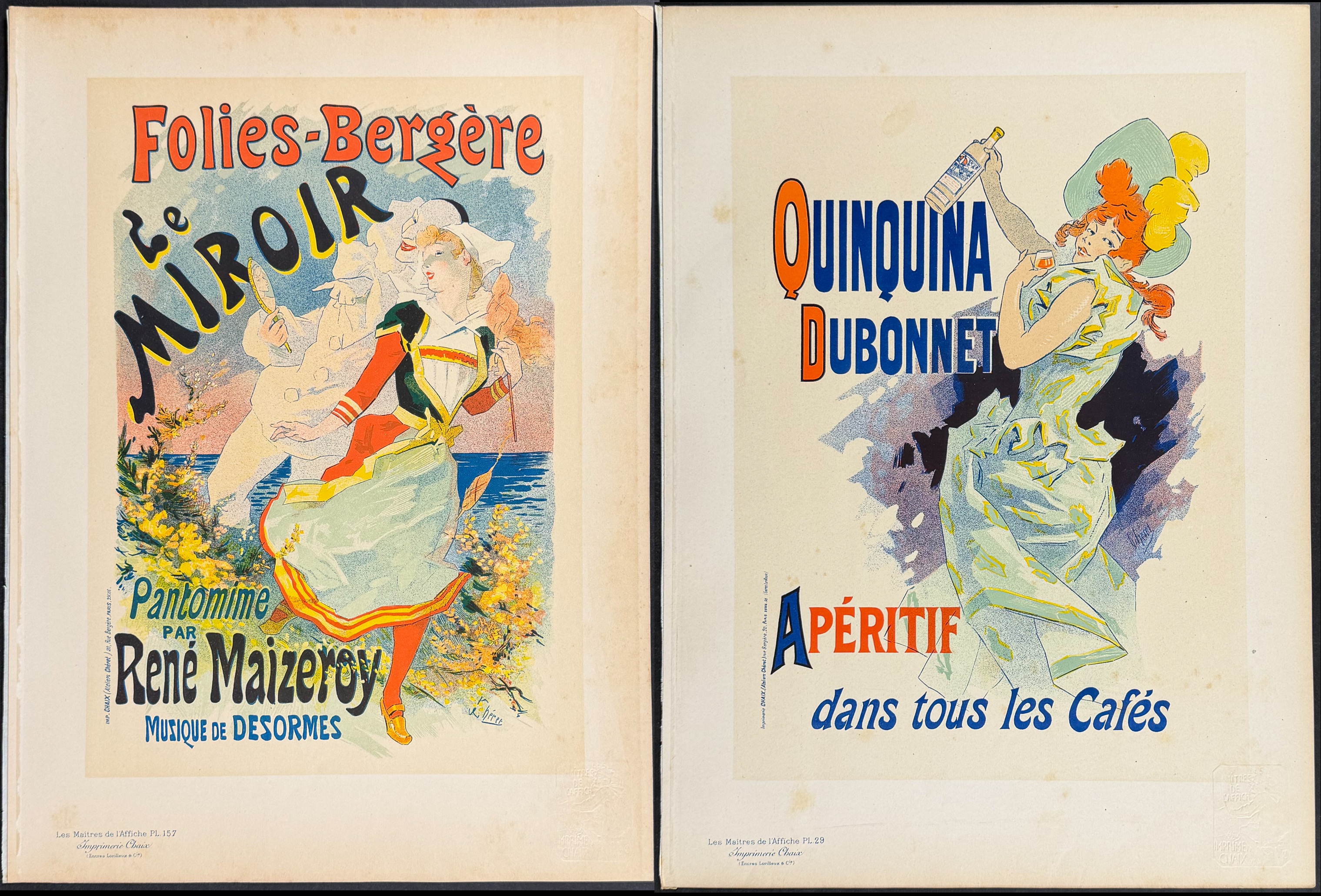 Maitres Affiches after Cheret - 6 Poster Lithographs