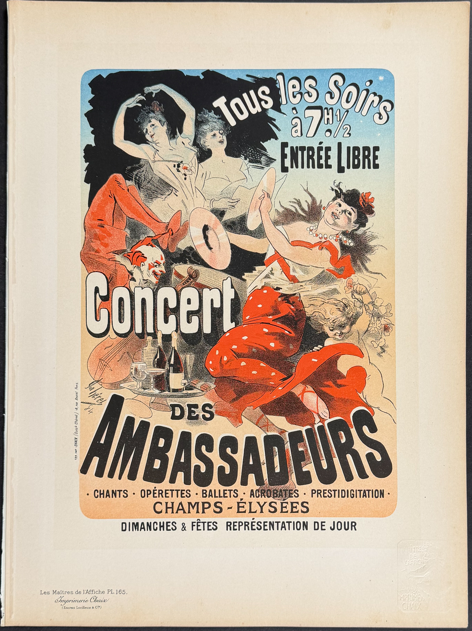 Maitres Affiches after Cheret - 6 Poster Lithographs