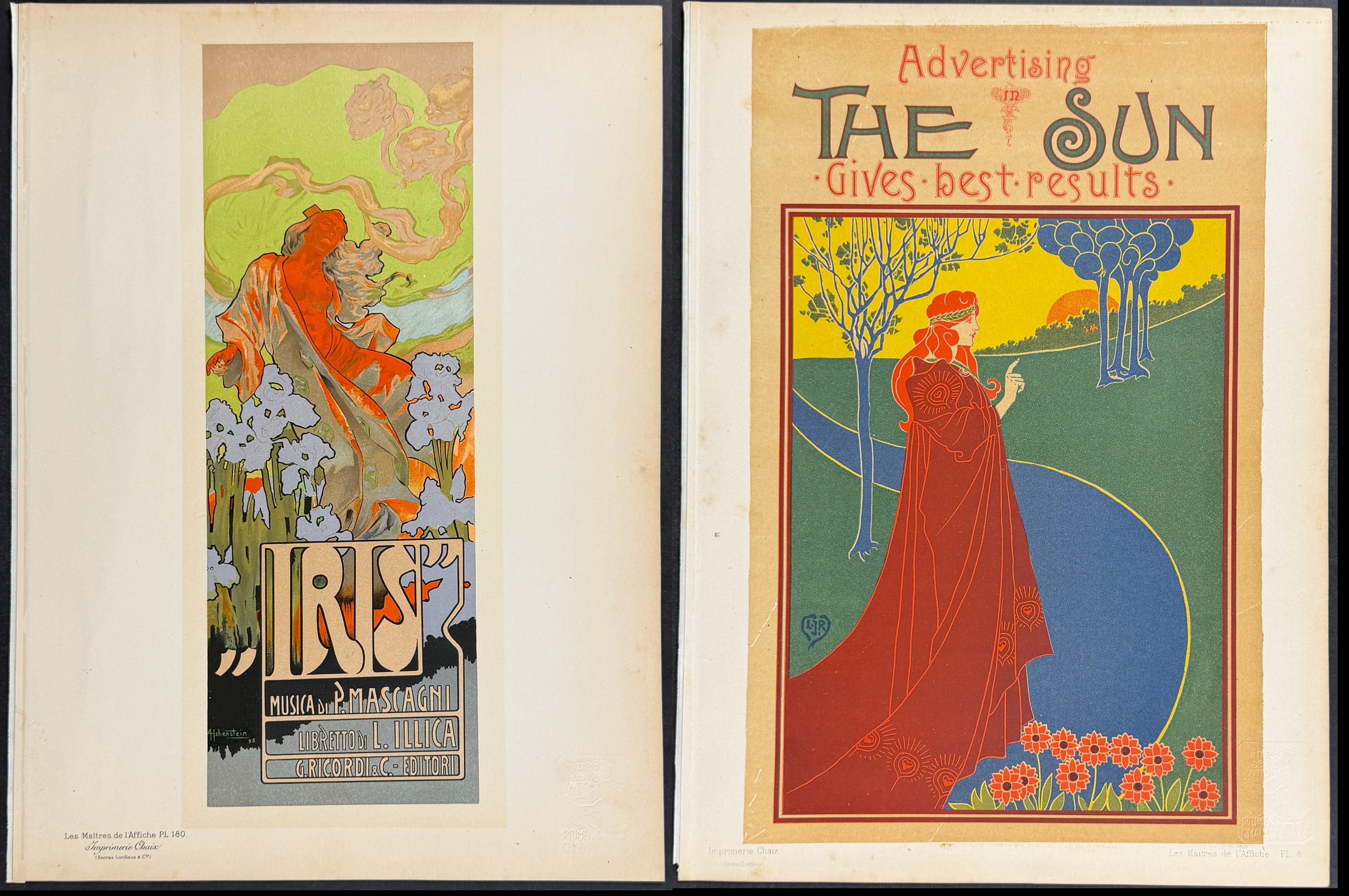 Maitres Affiches after Cheret - 8 Poster Lithographs