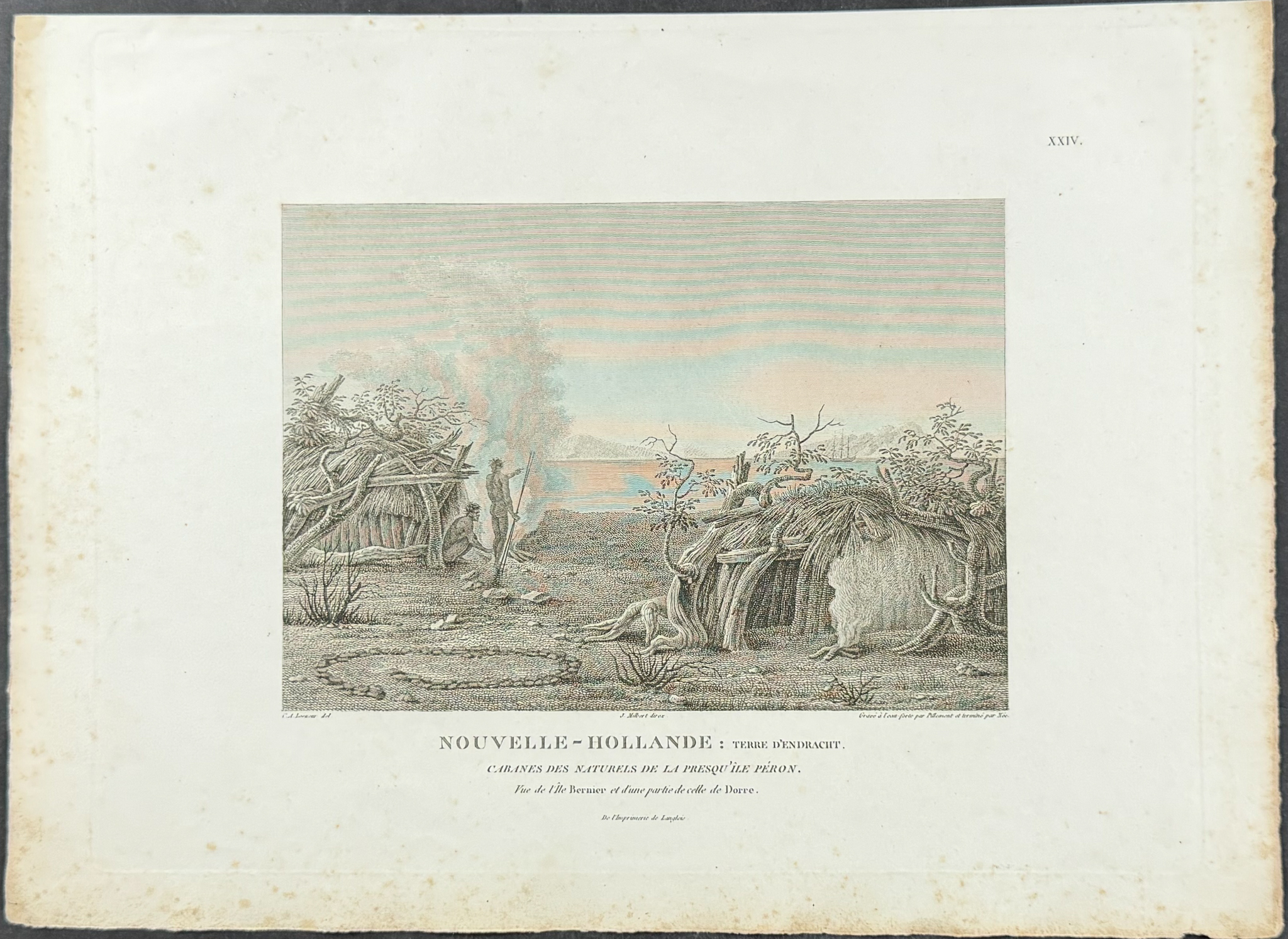 Peron & Freycinet - Native Australian or Aborigine Habitat [Australia, New Holland]